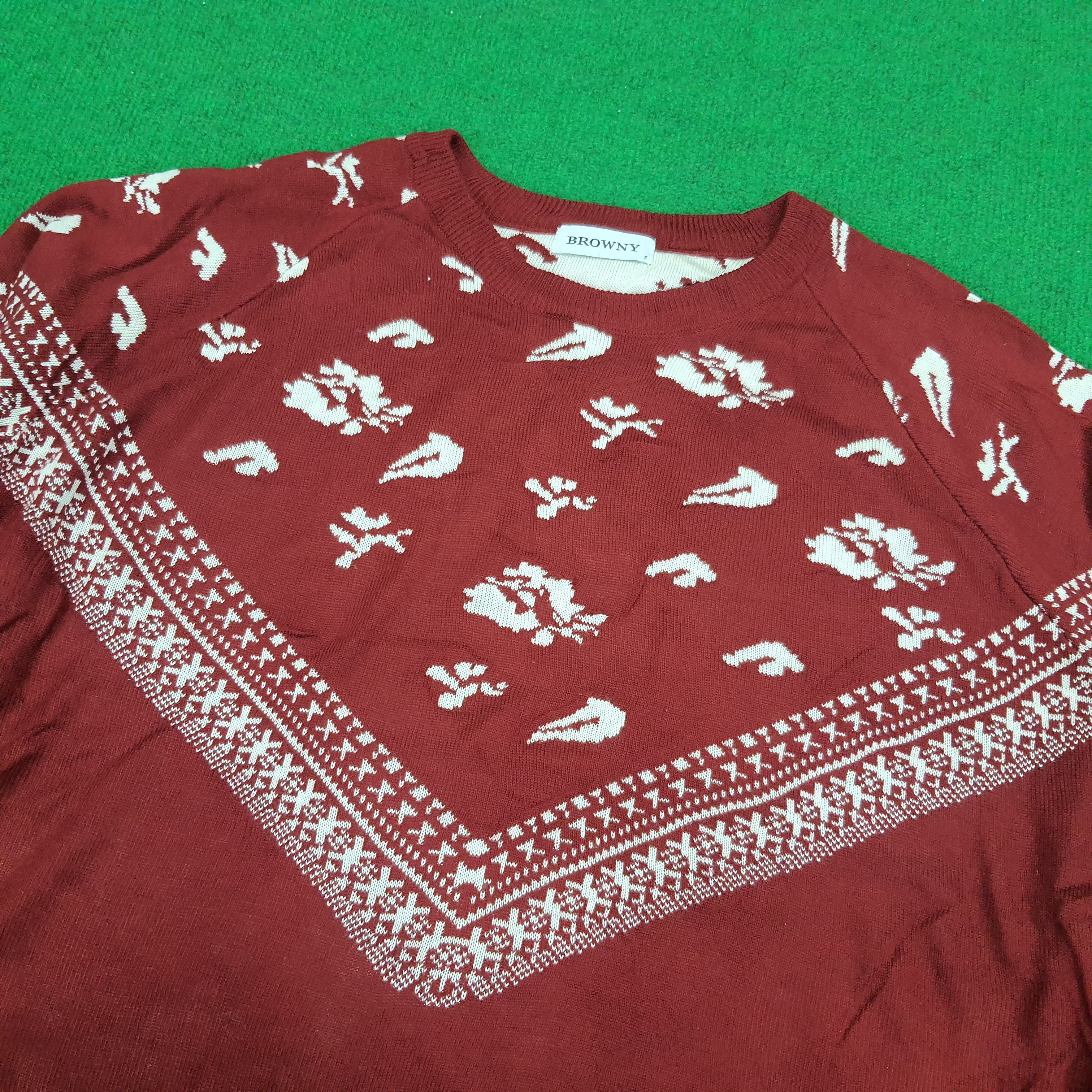 Vintage Vintage Browny Knitwear Sweatshirt Size US L / EU 52-54 / 3 - 2 Thumbnail
