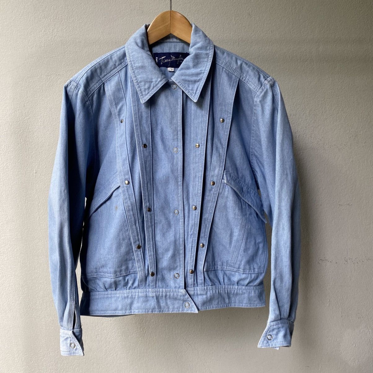 Thierry Mugler Thierry Mugler Light Blue Denim Jacket with Stud Details Size M / US 6-8 / IT 42-44 - 1 Thumbnail