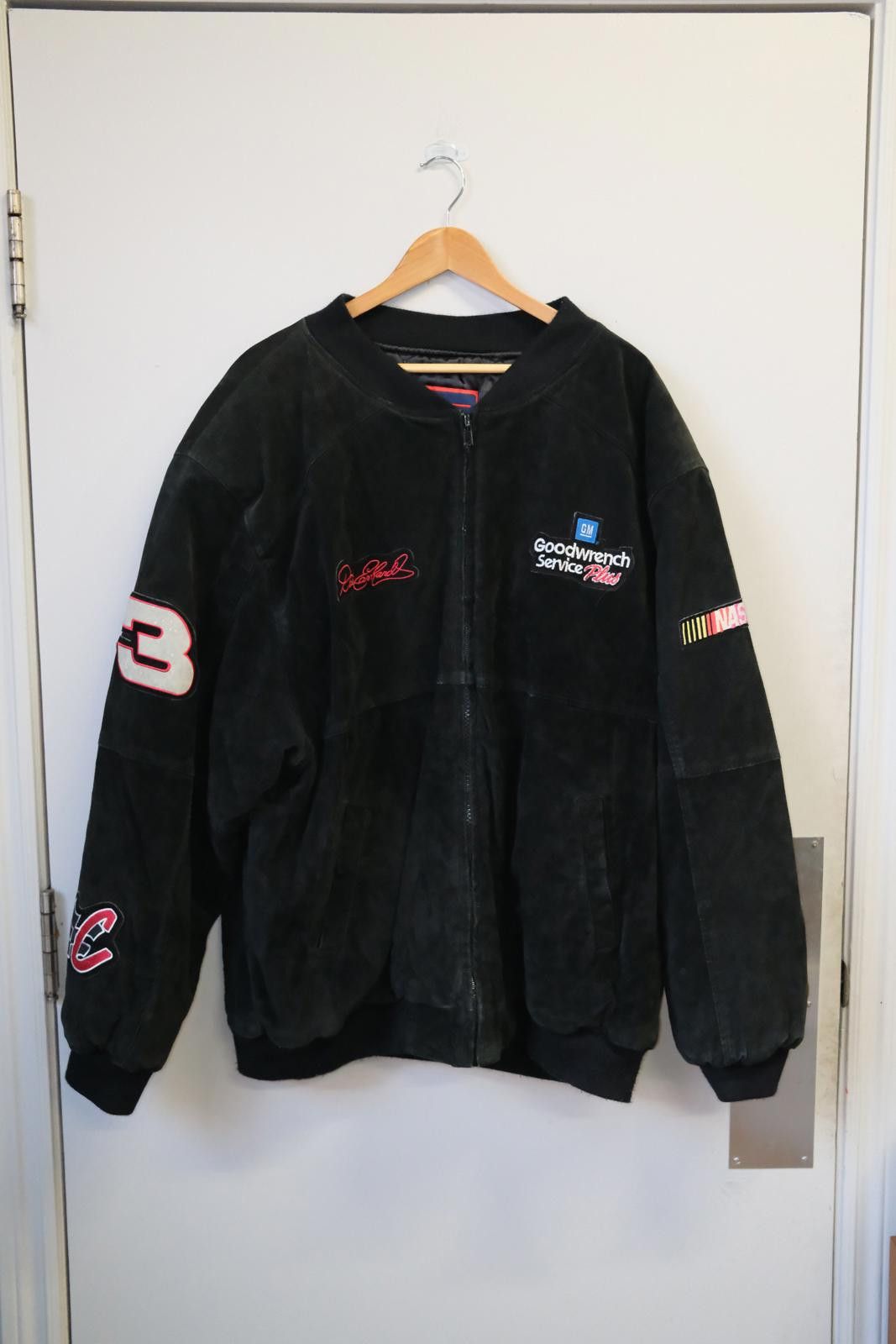 Jeff Hamilton 90s Jeff Hamilton Pro Sport Dale Earnhardt #3 Suede Jacket Size 3XL / US 20-22 - 1 Thumbnail