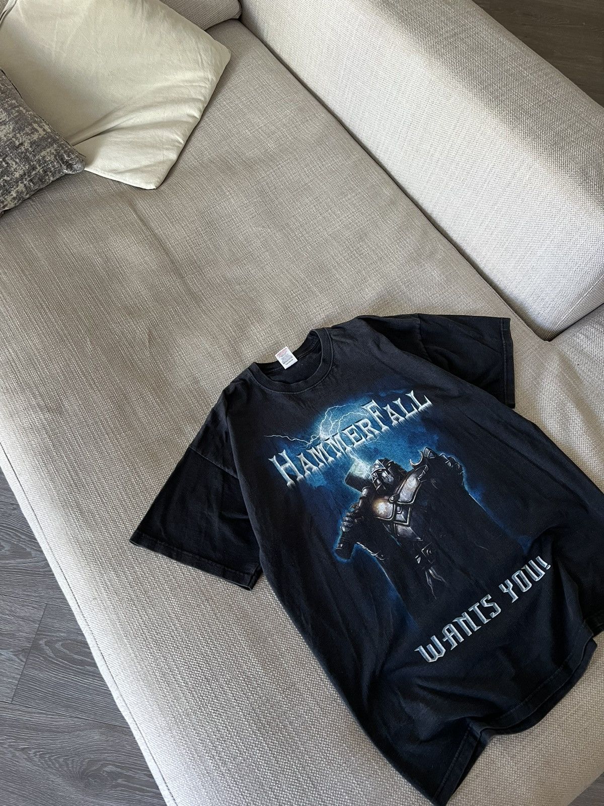 Band Tees × Vintage Vintage 💥 Hammer Fall Band Tee Size US XL / EU 56 / 4 - 7 Thumbnail