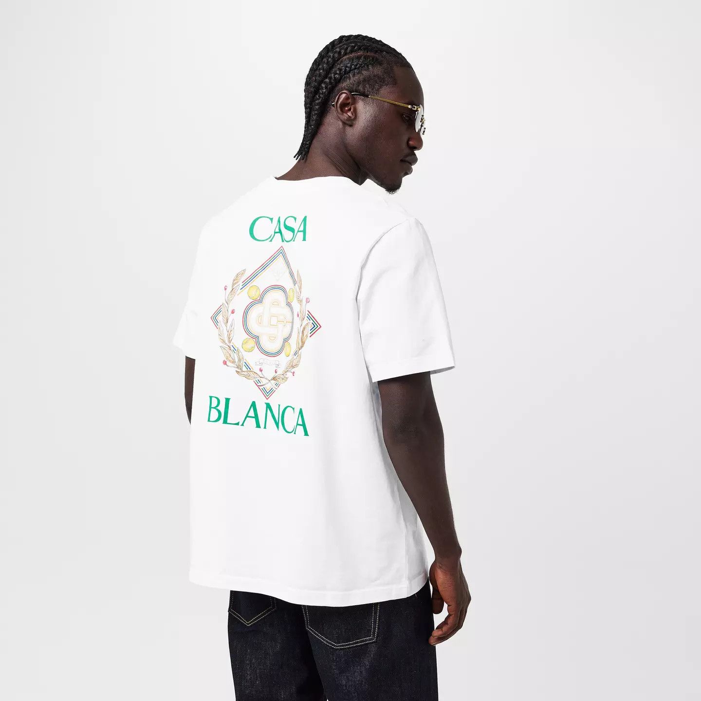 Casablanca o1g2r1mq0426 Championship Diamond T-Shirt in White Size US XL / EU 56 / 4 - 4 Thumbnail