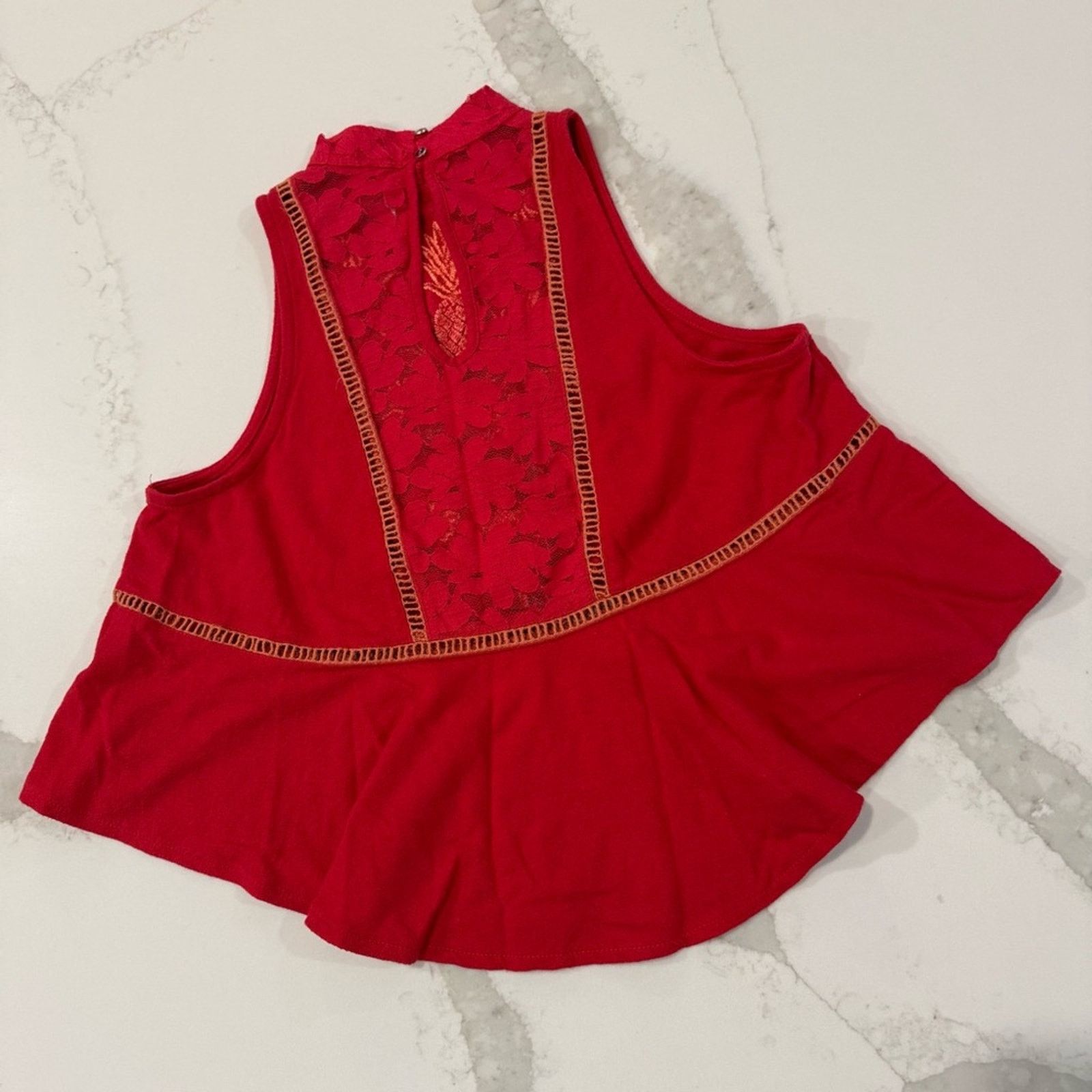 Free People Free People Flora Embroidered High Neck Tank Top Women’s XS Size XS / US 0-2 / IT 36-38 - 11 Thumbnail