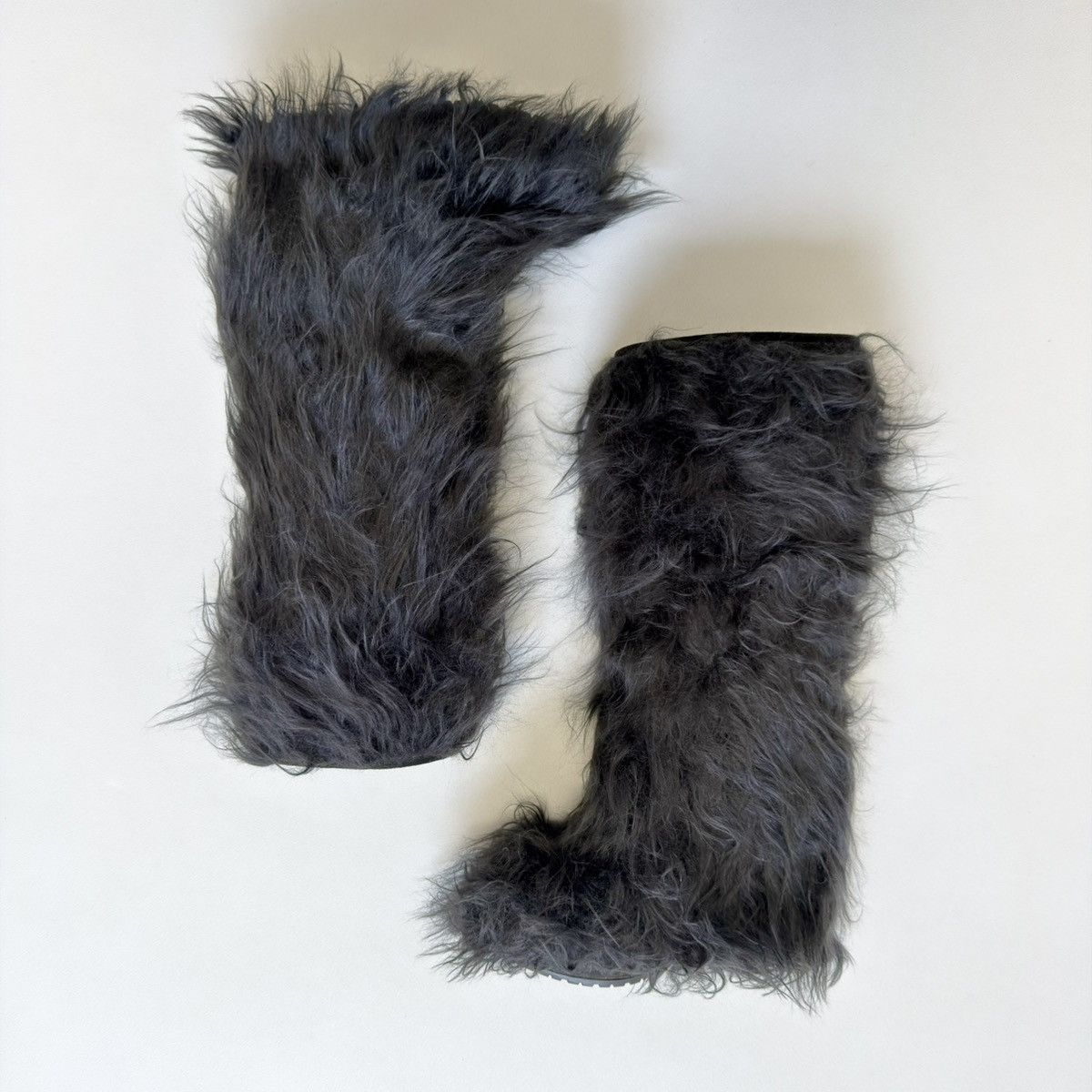 Miu Miu Eco Mongolian Faux Fur Tall Boots Size US 6.5 / IT 36.5 - 2 Thumbnail