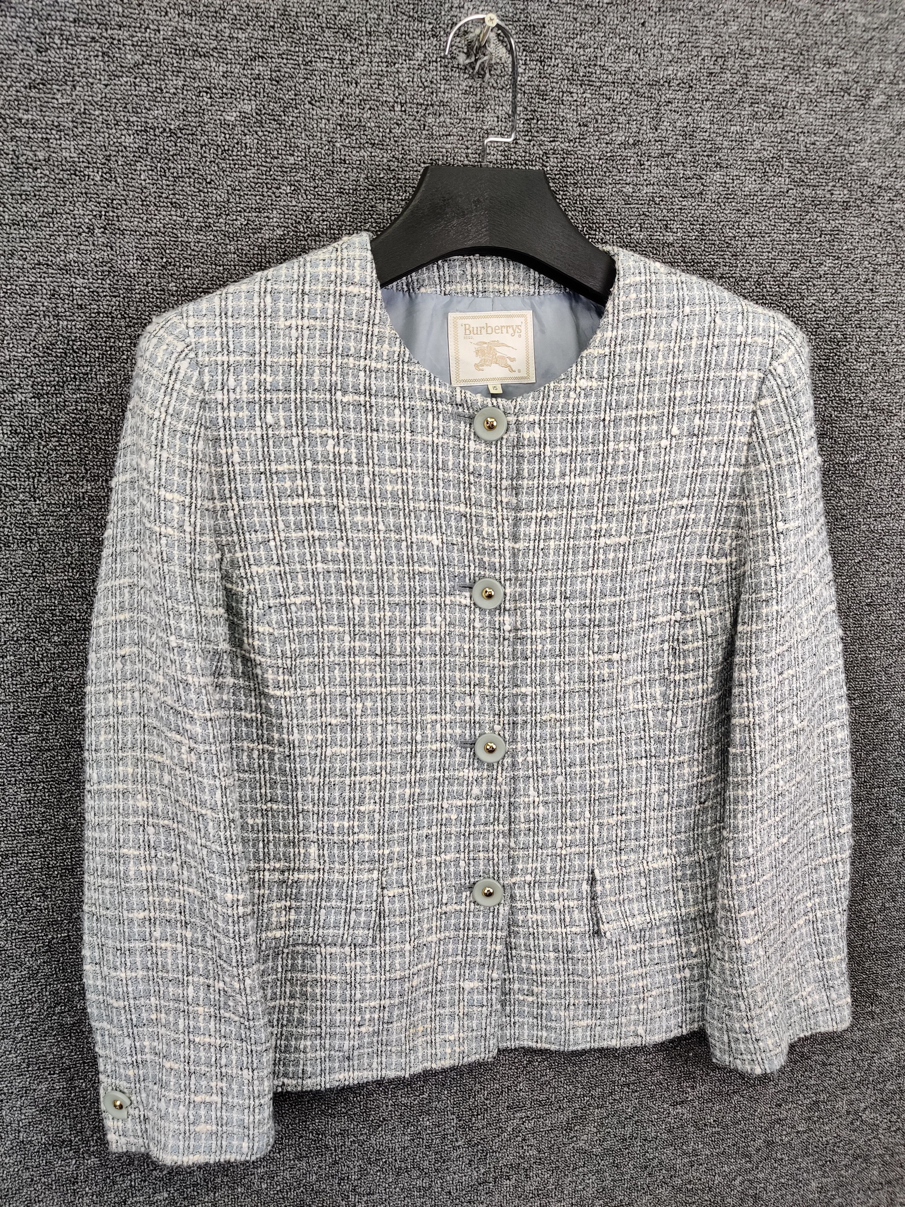 Burberry Vintage Burberrys Wool Tweed Button Jacket Size US M / EU 48-50 / 2 - 3 Thumbnail