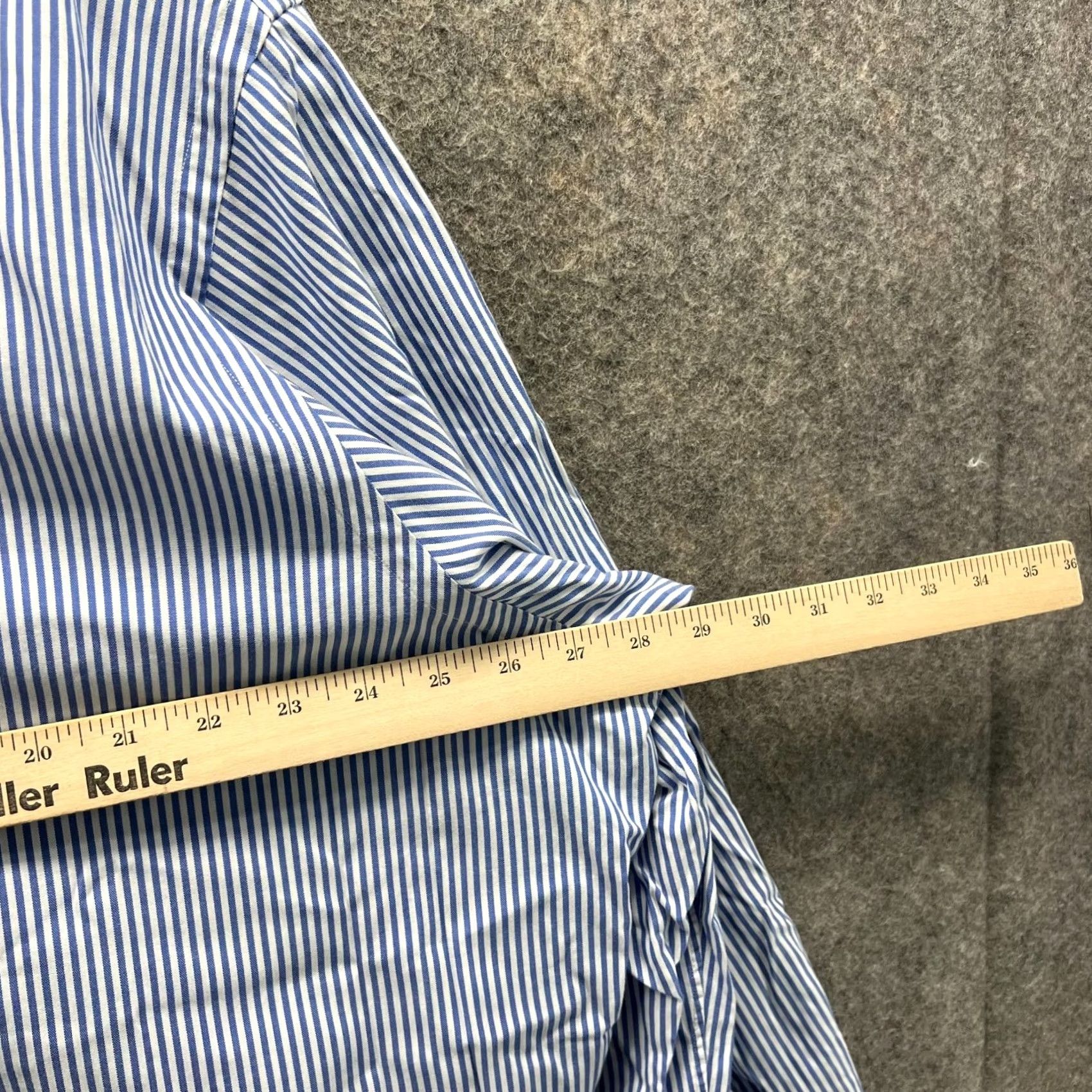 Polo Ralph Lauren VINTAGE Polo Ralph Lauren Shirt Mens 18 Blue Button Down OCBD Striped Classic Fit Casual Formal 56in Chest Men Shadows of Time Size US XXL / EU 58 / 5 - 5 Thumbnail