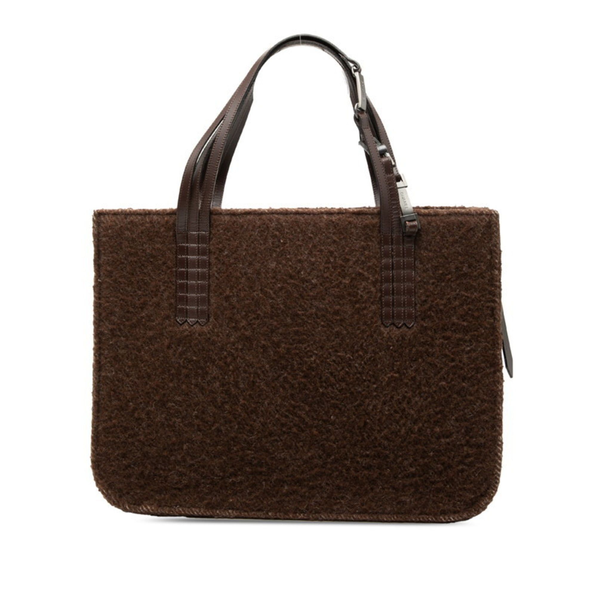 Chanel Chanel logo handbag, tote bag, shoulder brown boa leather, women's CHANEL Size ONE SIZE - 1 Thumbnail