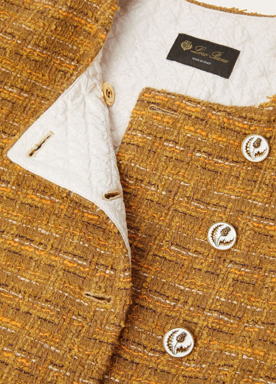 Loro Piana o1srvl11e0526 FAP0340 Adele Jacket in Yellow Size M / US 6-8 / IT 42-44 - 4 Thumbnail