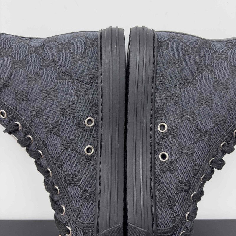 Gucci Gucci Retro GG Canvas High-Top Sneakers - Size US 8 / EU 41 - 4 Thumbnail