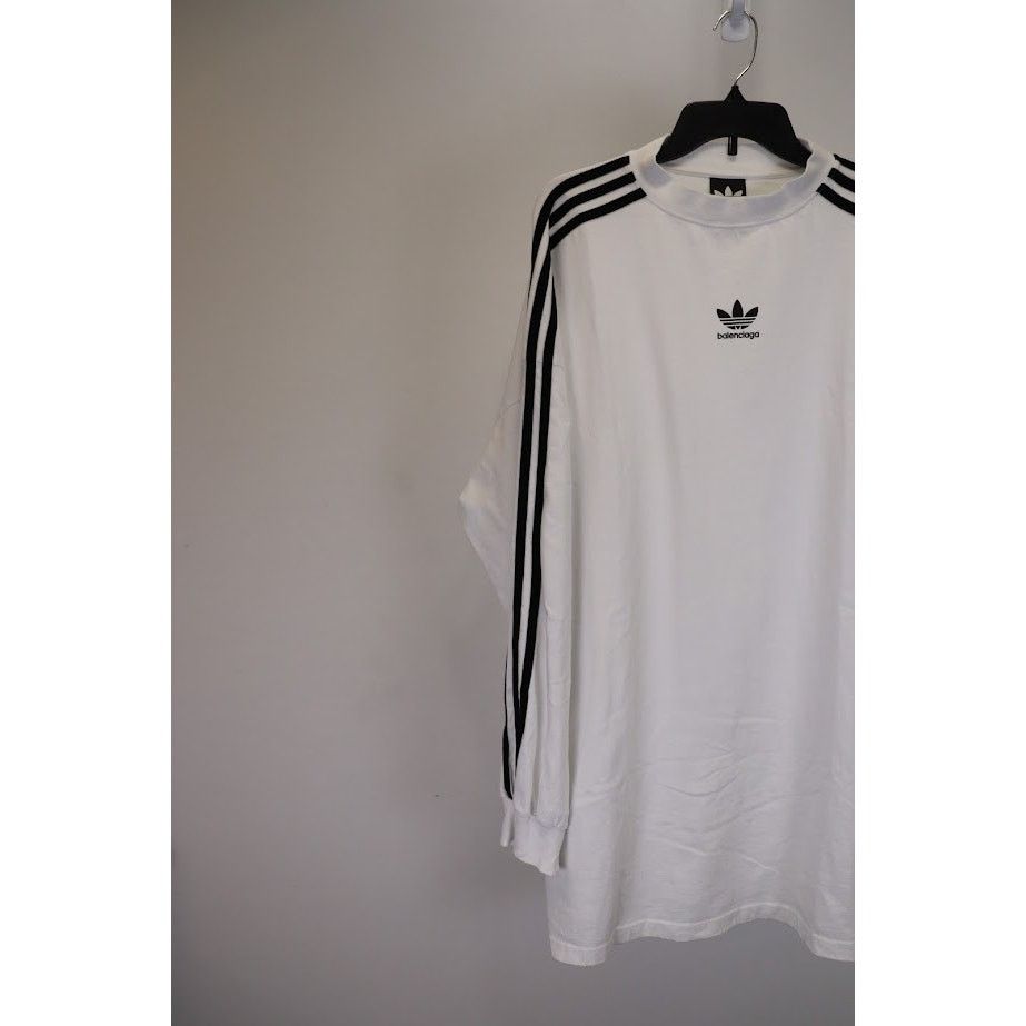 Adidas × Balenciaga o1rshd1 Long Sleeve T-Shirt in White Size US XL / EU 56 / 4 - 3 Thumbnail