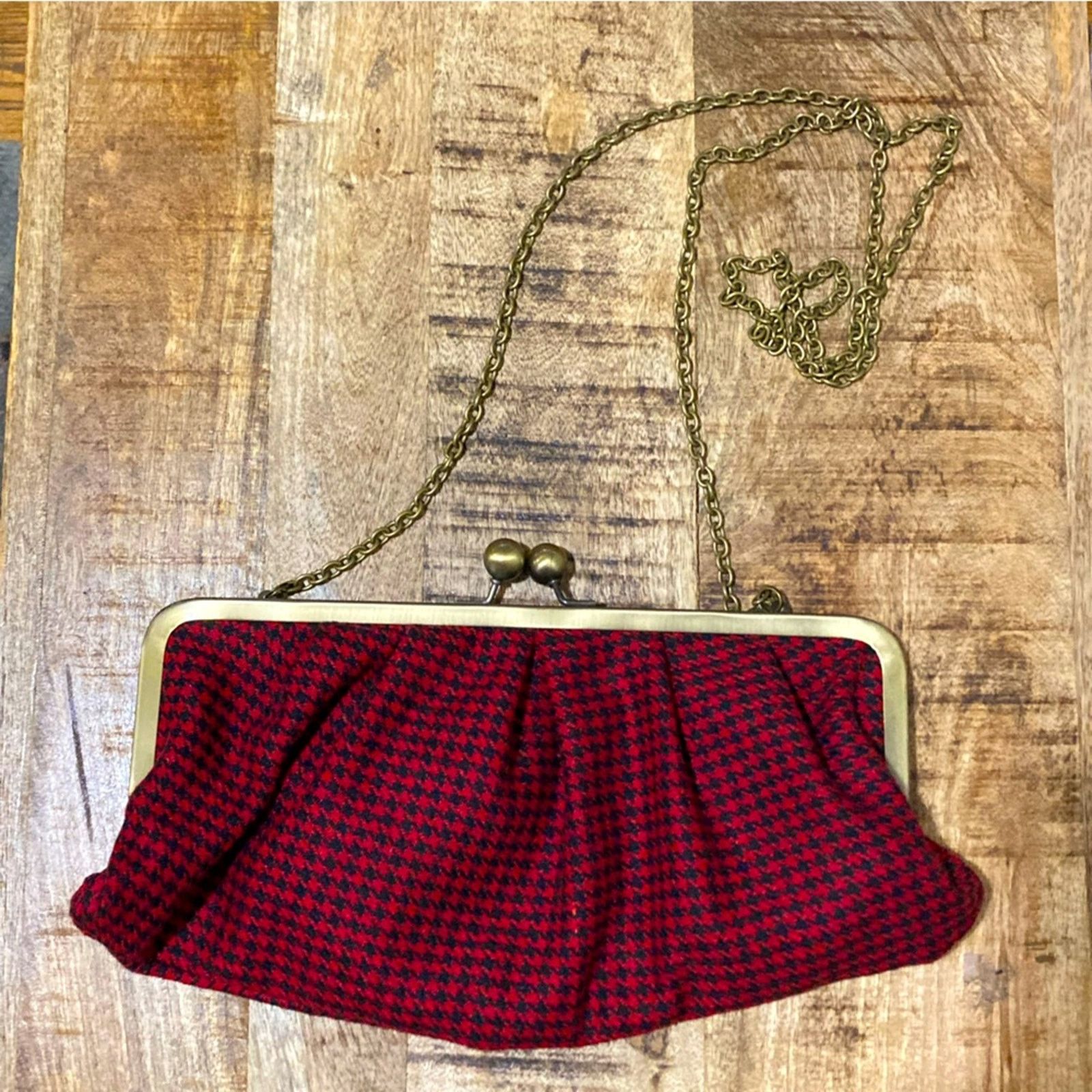 Vintage Vintage Wool Blend Crossbody/Shoulder Bag, Chain Strap Size ONE SIZE - 1 Thumbnail