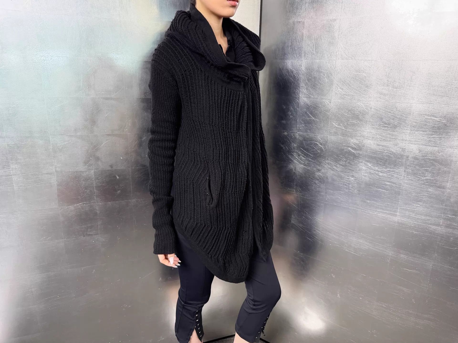 Helmut Lang Helmut Lang Vintage Wool-Knit Hooded Cardigan Size S Size S / US 4 / IT 40 - 5 Thumbnail
