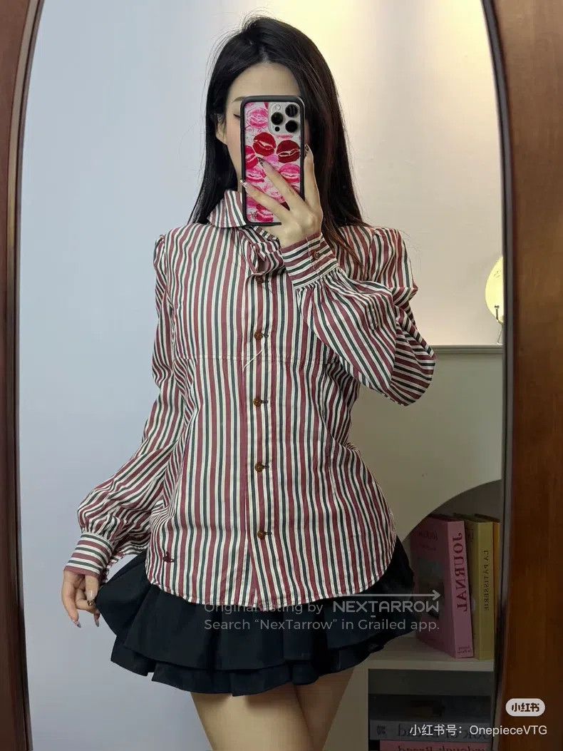 Vivienne Westwood Vivienne Westwood Asymmetrical Striped Shirt Size M / US 6-8 / IT 42-44 - 2 Thumbnail