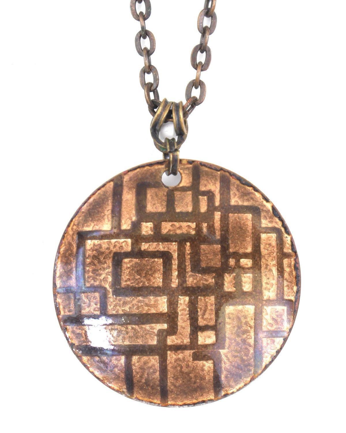 Vintage 1990S JAPANESE MADE MODERNIST ATOMIC MOSAIC NECKLACE Size ONE SIZE - 4 Thumbnail