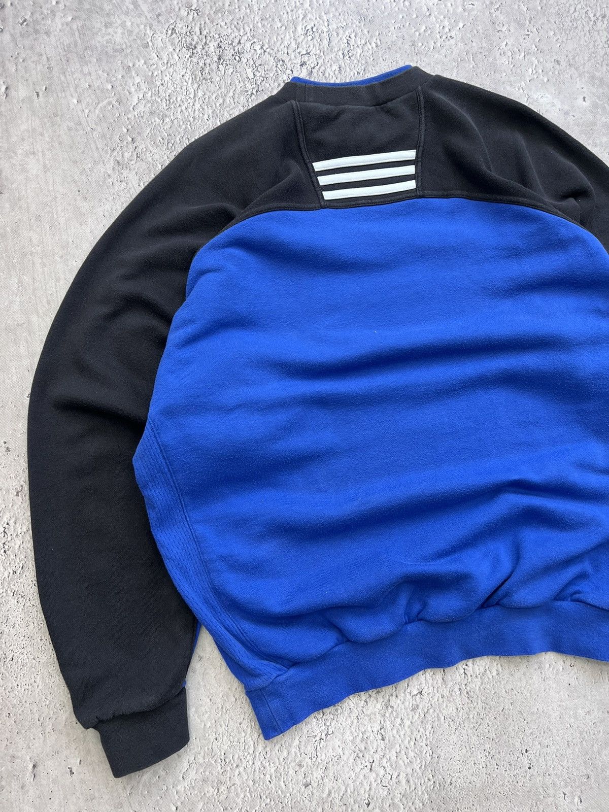 Adidas × Vintage Vintage Adidas Big Logo Streetwear Blue Oversize Sweatshirt Size US M / EU 48-50 / 2 - 9 Thumbnail