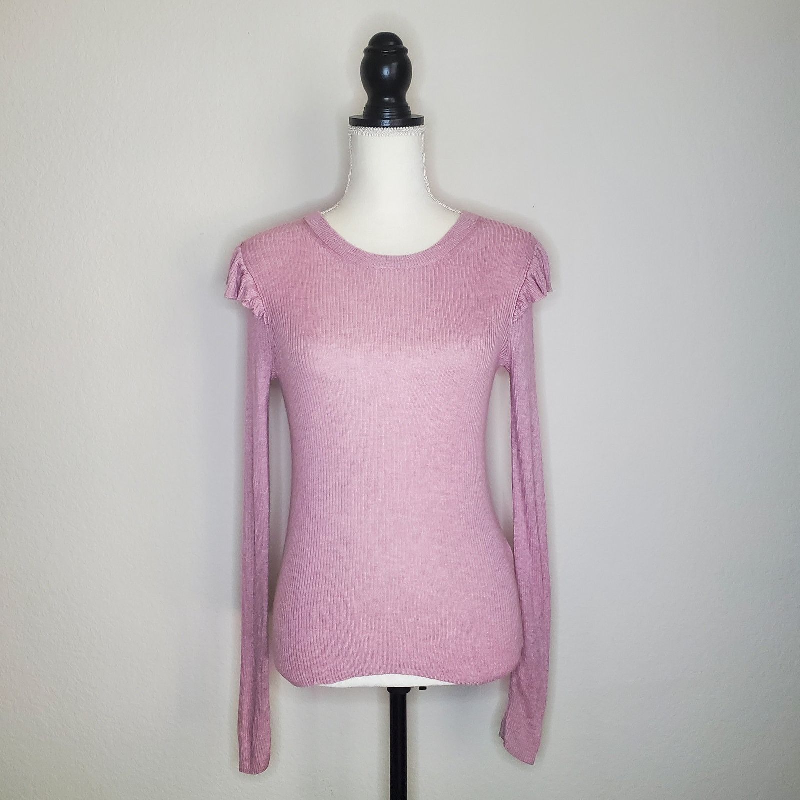 Madewell Madewell Pink Ribbed Top Small Size S / US 4 / IT 40 - 1 Thumbnail