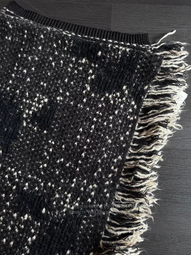 Dries Van Noten Dries Van Noten Brown Single-Side Frayed Wool Scarf Size ONE SIZE - 6 Thumbnail
