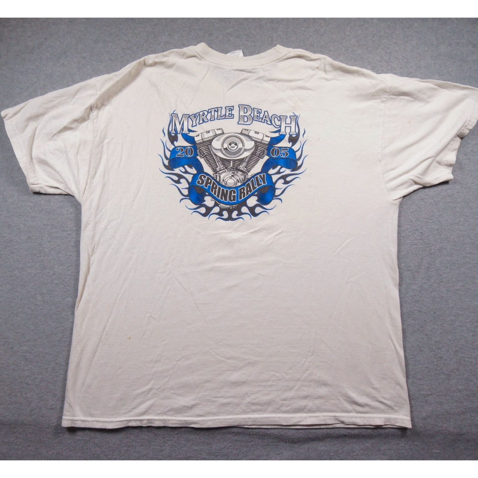 Jerzees VINTAGE Myrtle Beach Spring Rally Shirt Mens 2XL White Motorcycle Tee 2005 Y2K JERZEES Shirt Mens 2XL White Motorcycle Tee 2005 Y2K Size US XXL / EU 58 / 5 - 6 Thumbnail