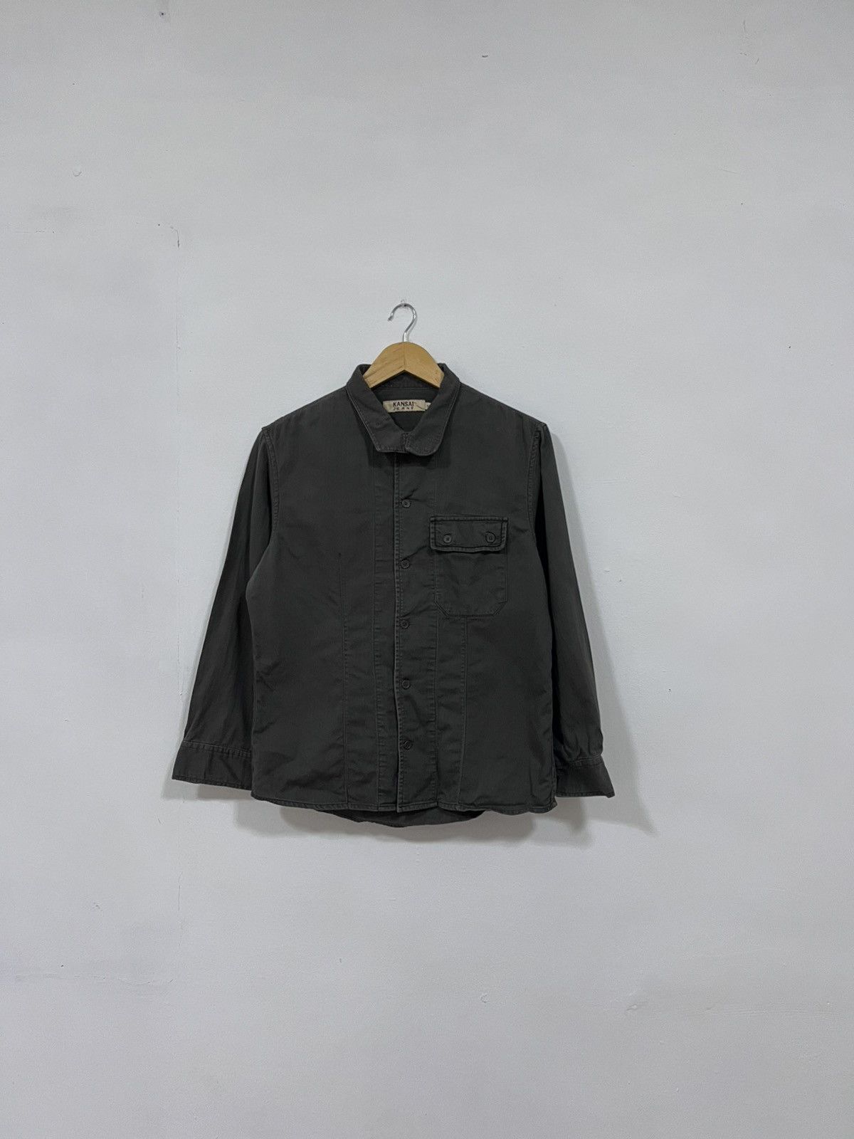 Kansai Yamamoto Kansai Jeans Dark Grey Button-Up Shirt Size US M / EU 48-50 / 2 - 1 Thumbnail