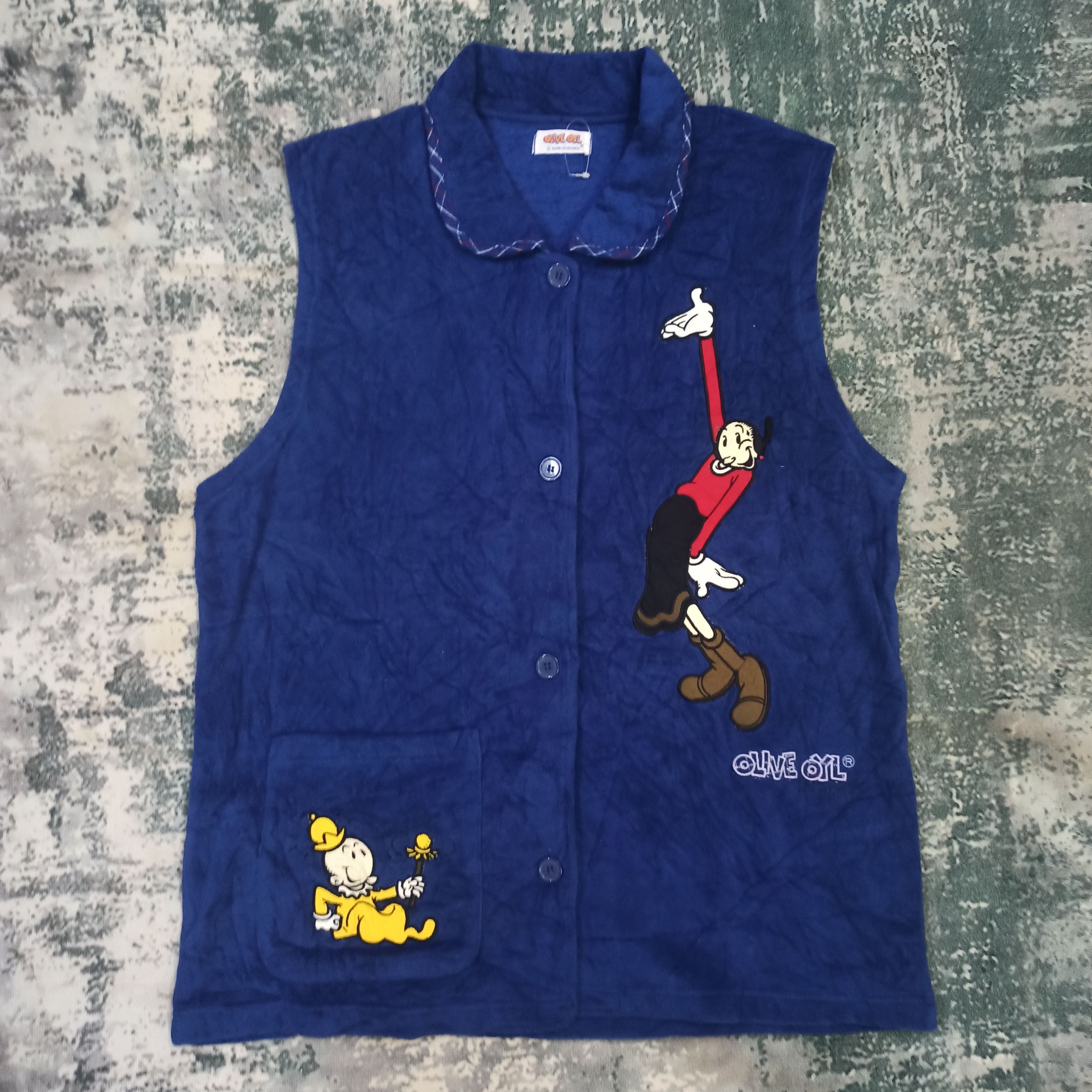 Cartoon Network Rare Olive Oyl Cartoon Character Popeye Fleece Jacket Size US L / EU 52-54 / 3 - 1 Thumbnail