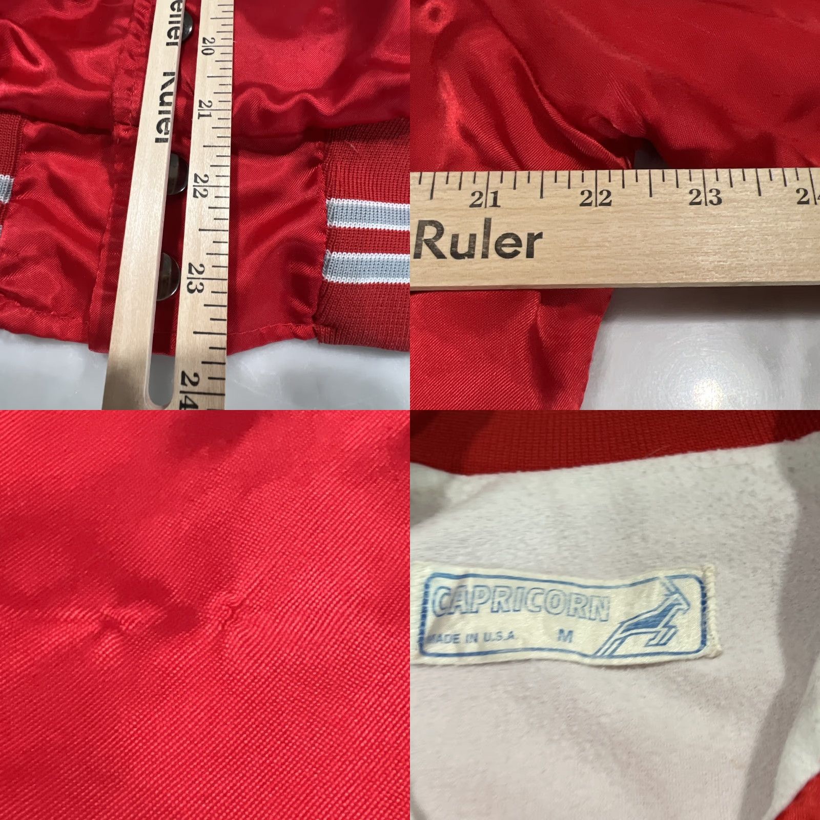 Vintage VINTAGE Capricorn Satin Jacket Men’s M Red Sprint Car Phoenix Racing Association Made USA Size US M / EU 48-50 / 2 - 9 Thumbnail