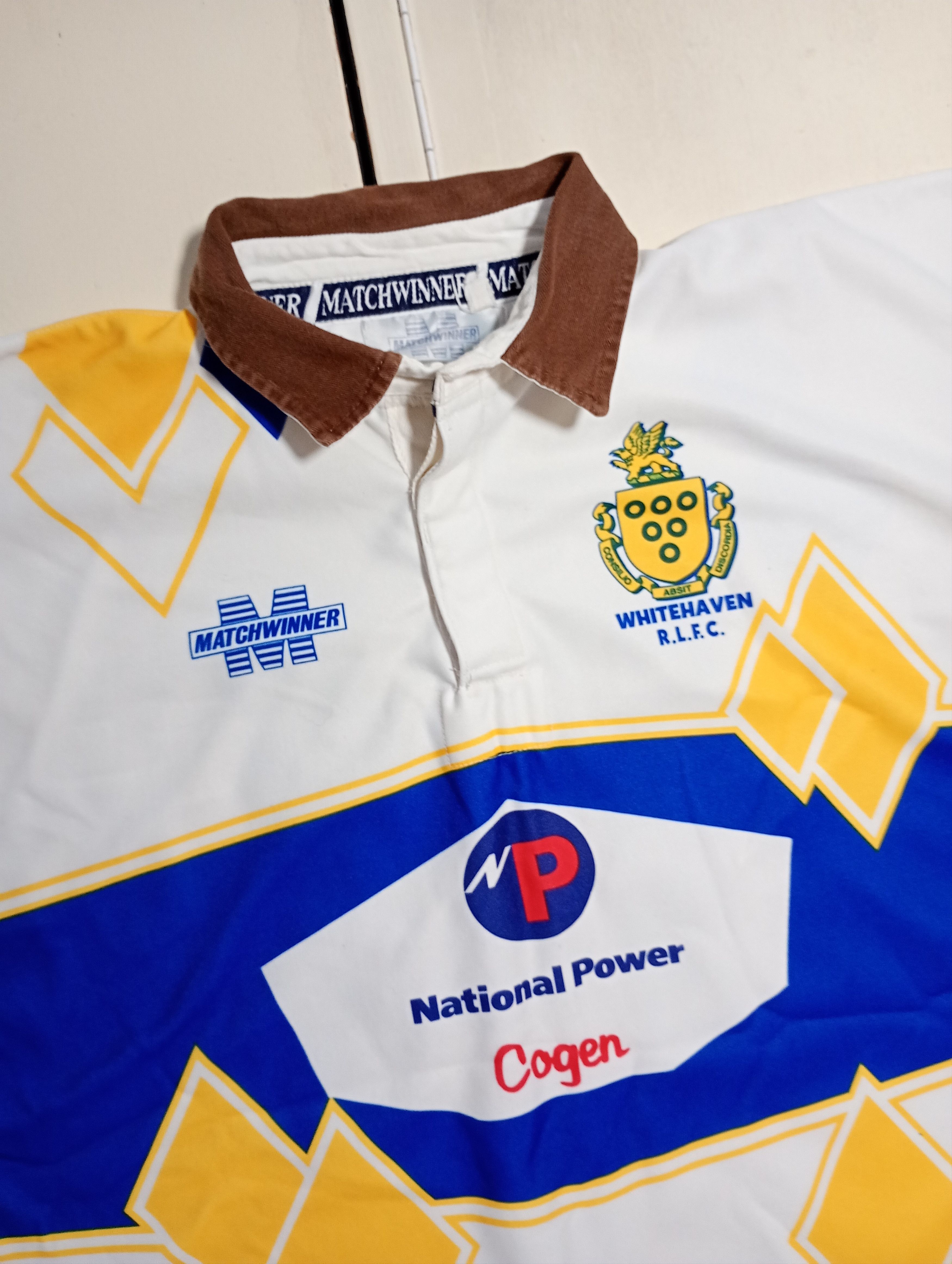 Vintage Matchwinner Whitehaven R.L.F.C. Rugby Shirt #14 V Size US XL / EU 56 / 4 - 13 Thumbnail