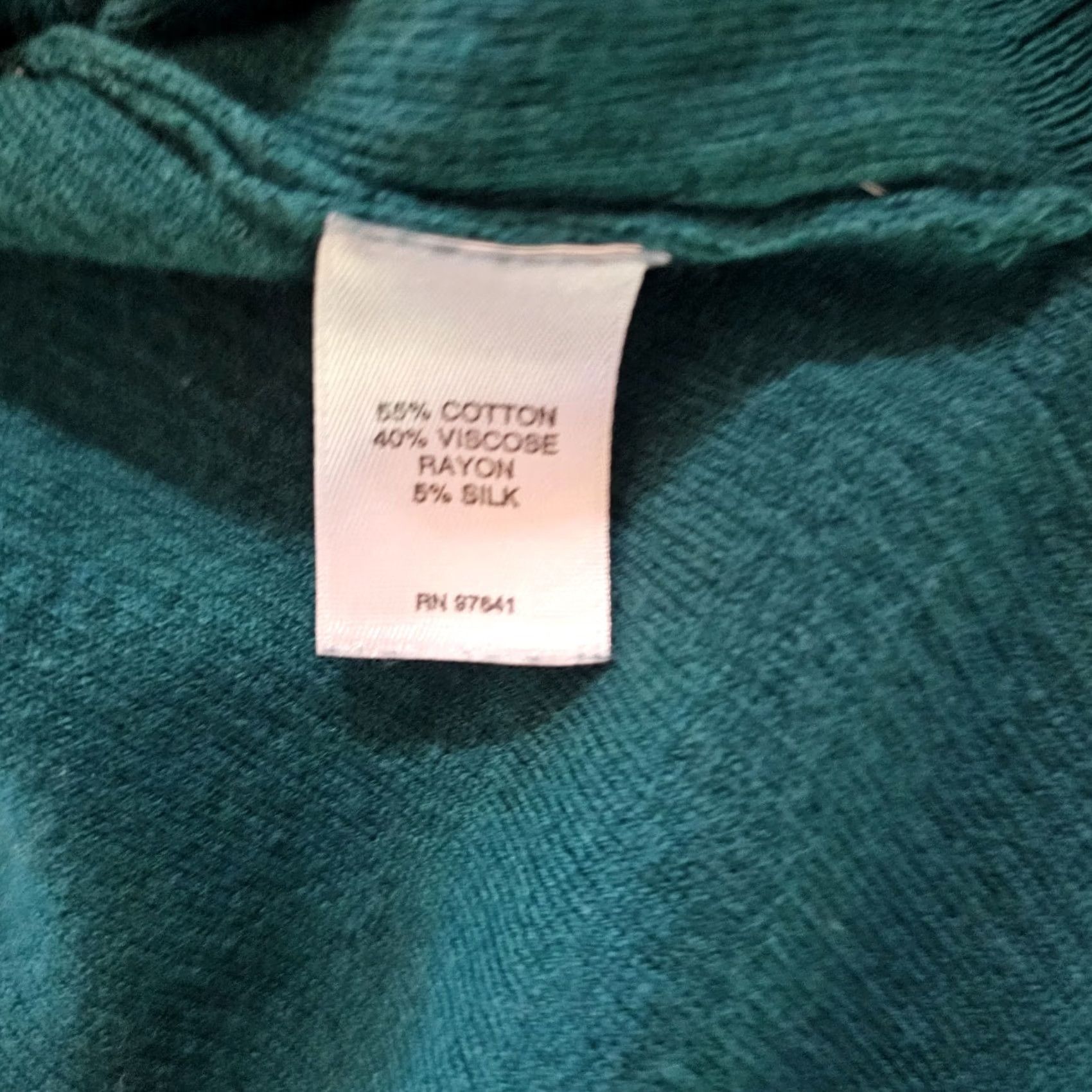 J. Jill J Jill Cardigan Sweater Womens XL Green Ribbed Long Sleeve Duster Casual Knit Silk Blend Pockets Size XL / US 12-14 / IT 48-50 - 7 Thumbnail