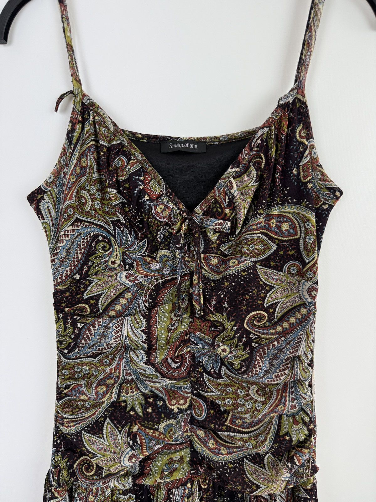 Vintage Y2K Vintage Sinequanone Paisley Print Sheer Maxi Dress 3 Size M / US 6-8 / IT 42-44 - 4 Thumbnail