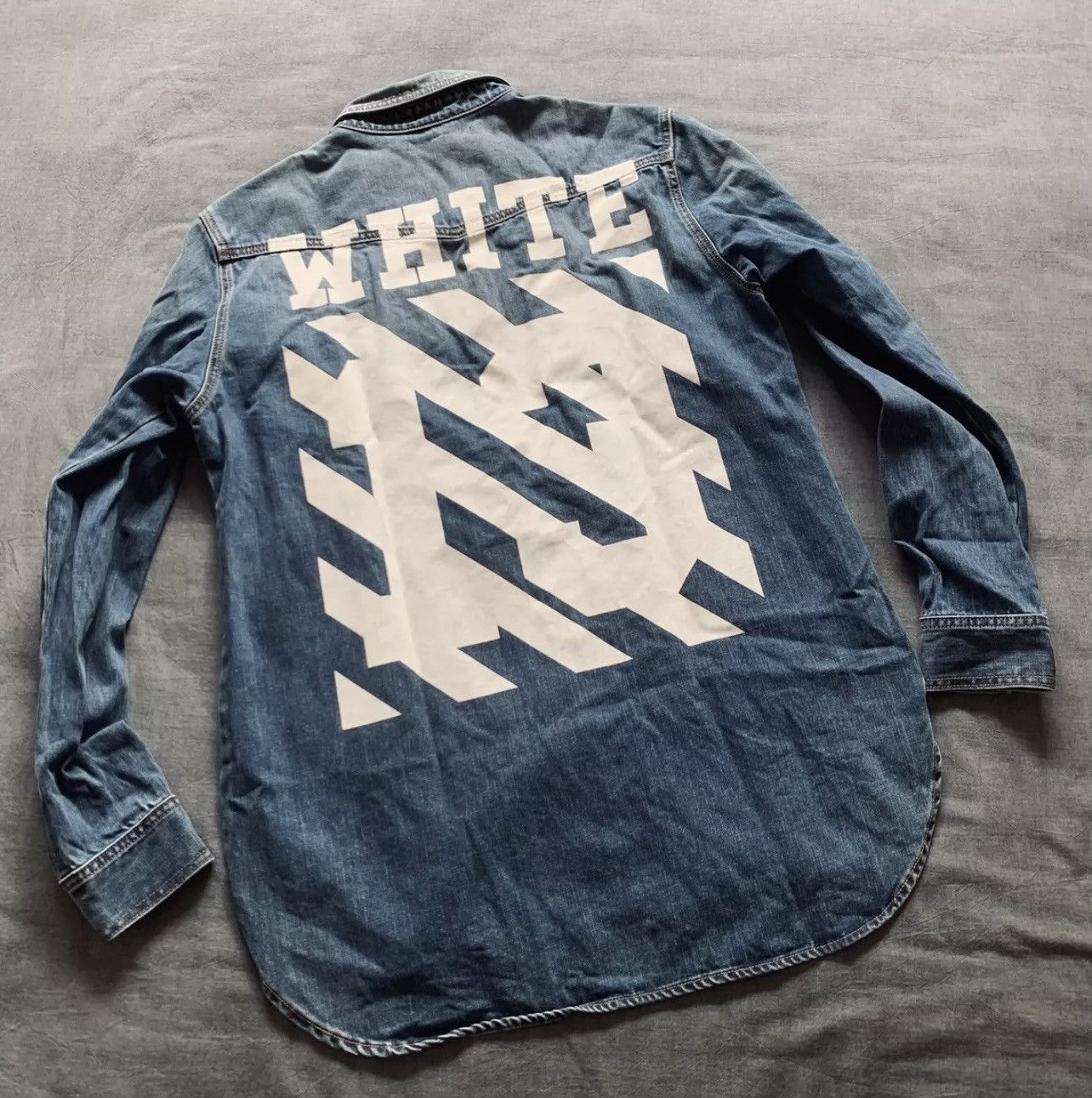 Off White Off white denim jacket SS14 Grailed