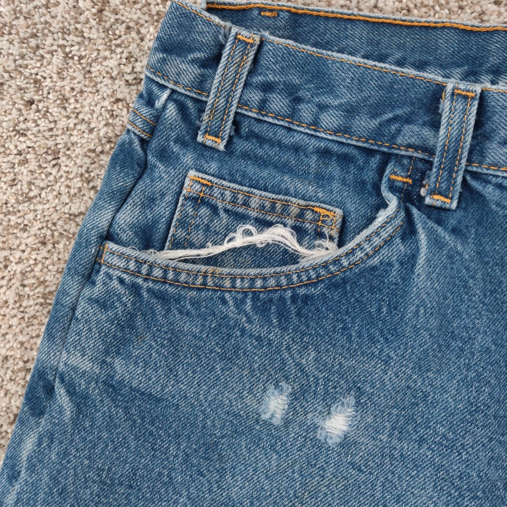 Denime Westex Indura Jeans Mens 36x36 Blue Flame-Resistant Distressed Denim 5-Pocket Regular Inseam 36 Size US 36 / EU 52 - 3 Thumbnail