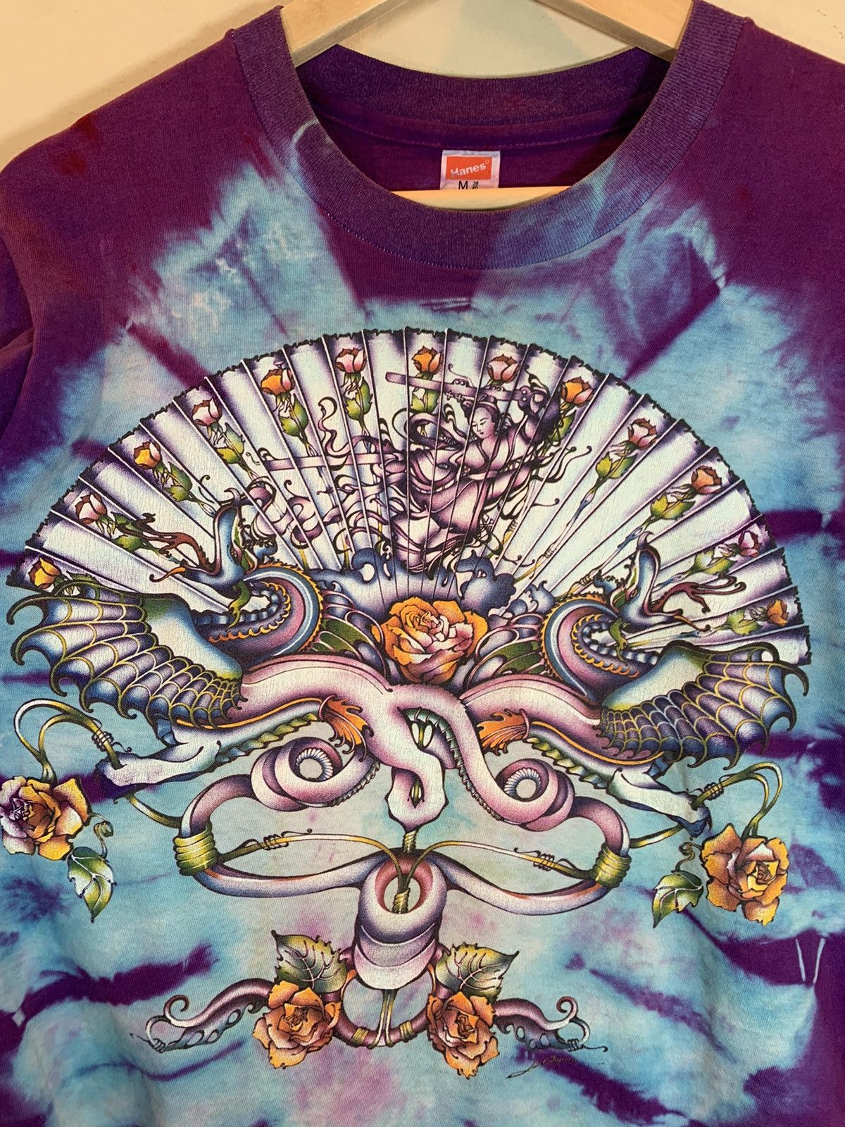 Vintage *RARE* Vintage 70’s Geisha Japan Dragonfly Chapman Art Shirt Size US M / EU 48-50 / 2 - 3 Thumbnail