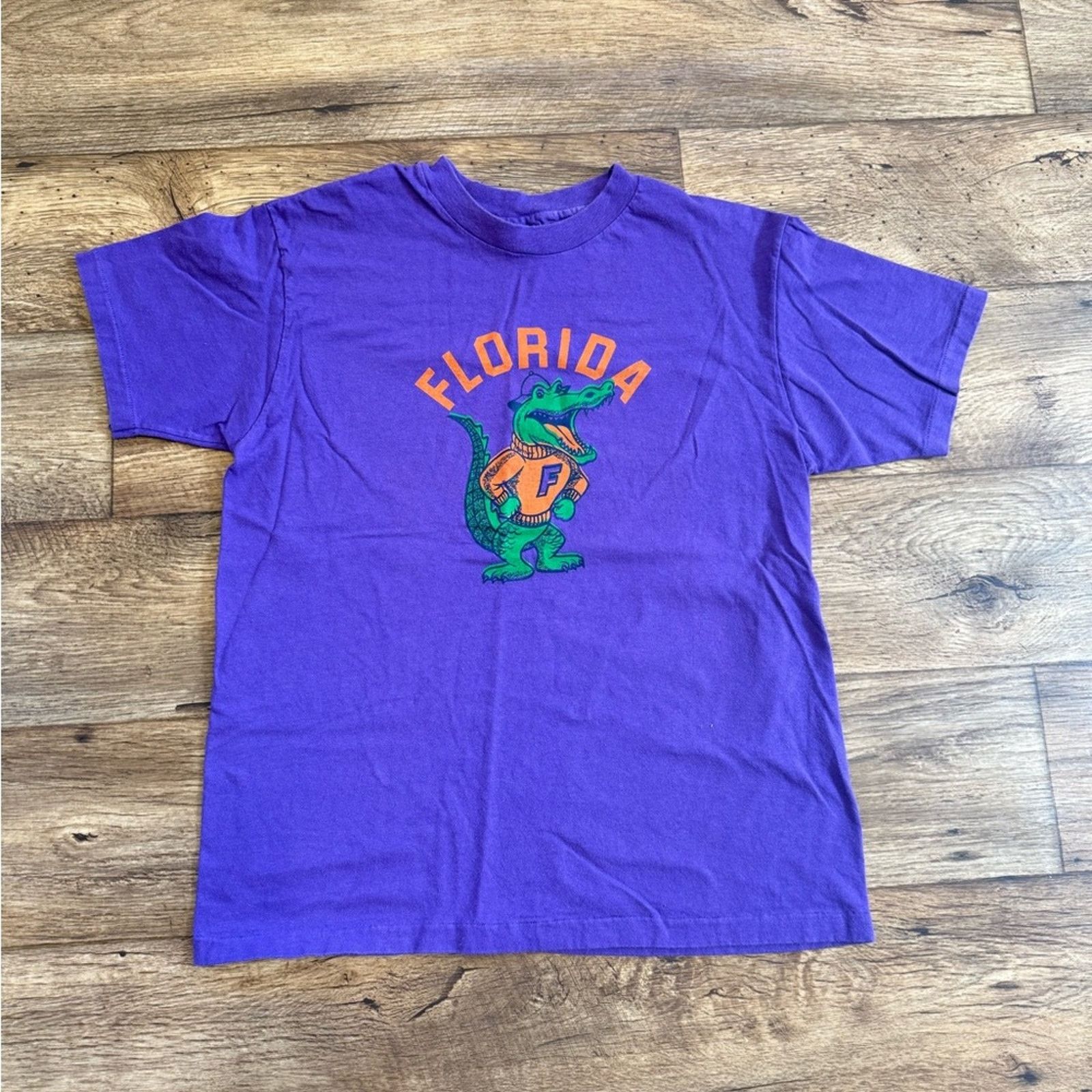 Hanes Vintage 90s Florida Gators Purple Graphic Tee Shirt Size L / US 10 / IT 46 - 1 Thumbnail