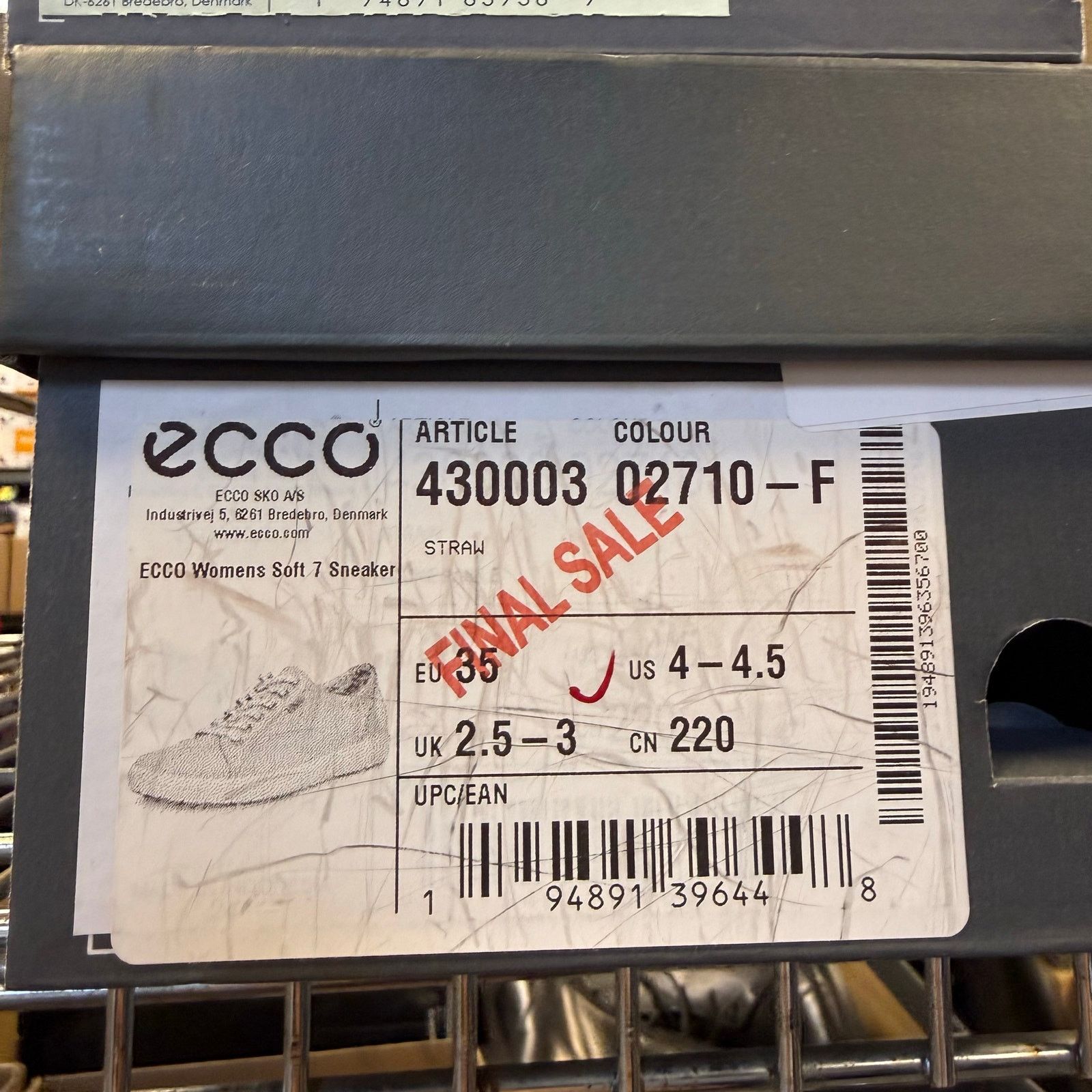 Ecco ECCO WOMEN'S 35 SOFT 7 STRAW YELLOW LEATHER LOW TOP SNEAKER Size US 4 / IT 34 - 6 Thumbnail