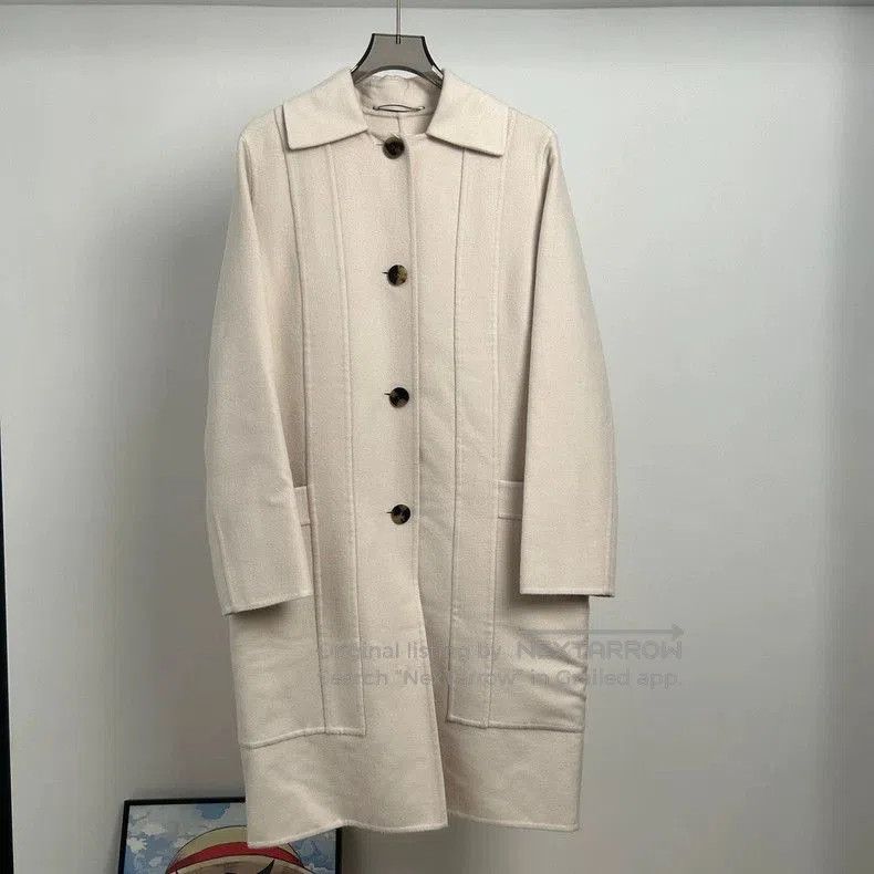 Hermes Hermes Beige Cashmere Lapel Coat. Size US XS / EU 42 / 0 - 1 Thumbnail