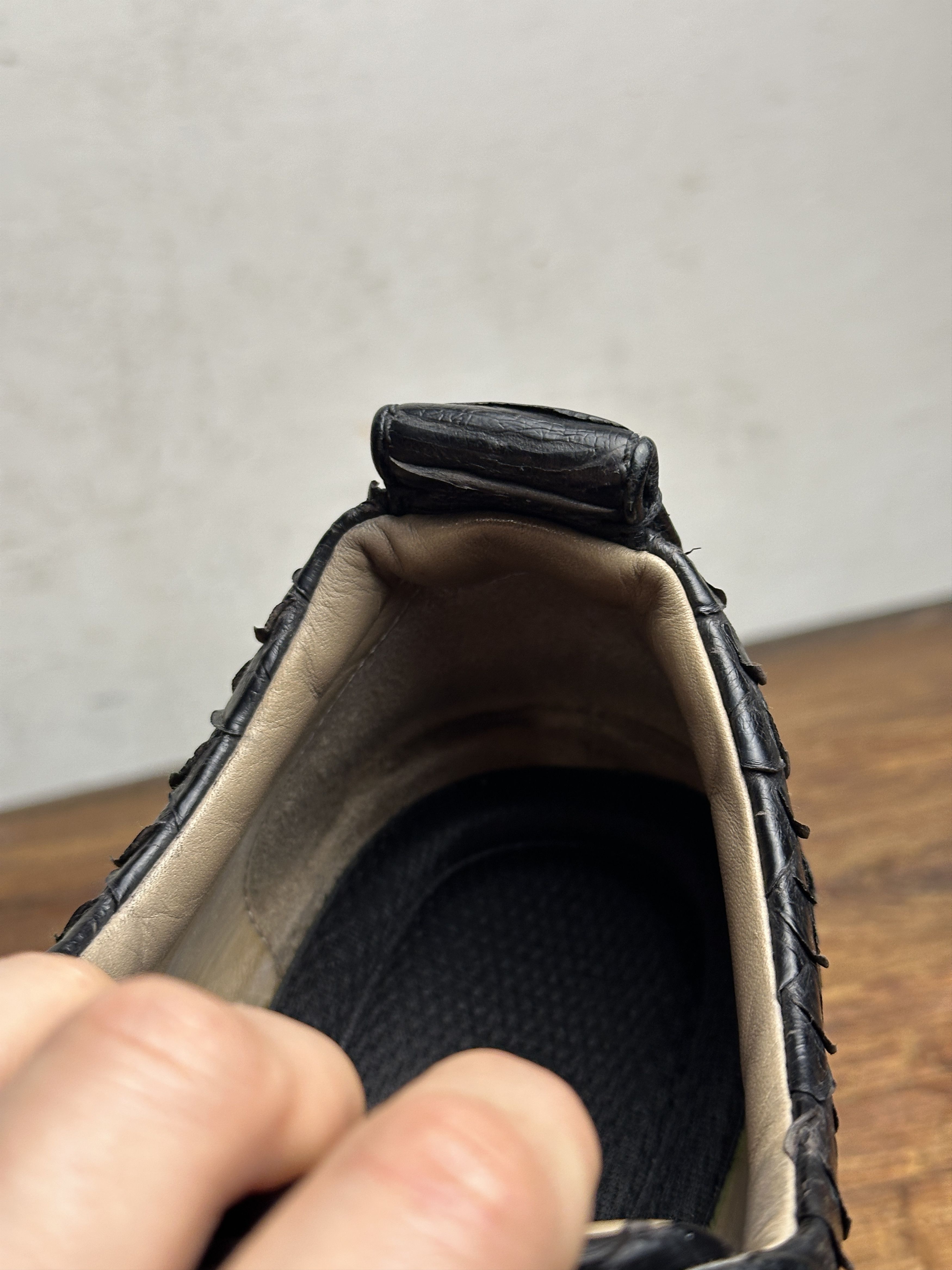 Christian Louboutin Christian Louboutin Black Python Leather Orlato Sneakers Size US 12 / EU 45 - 12 Thumbnail