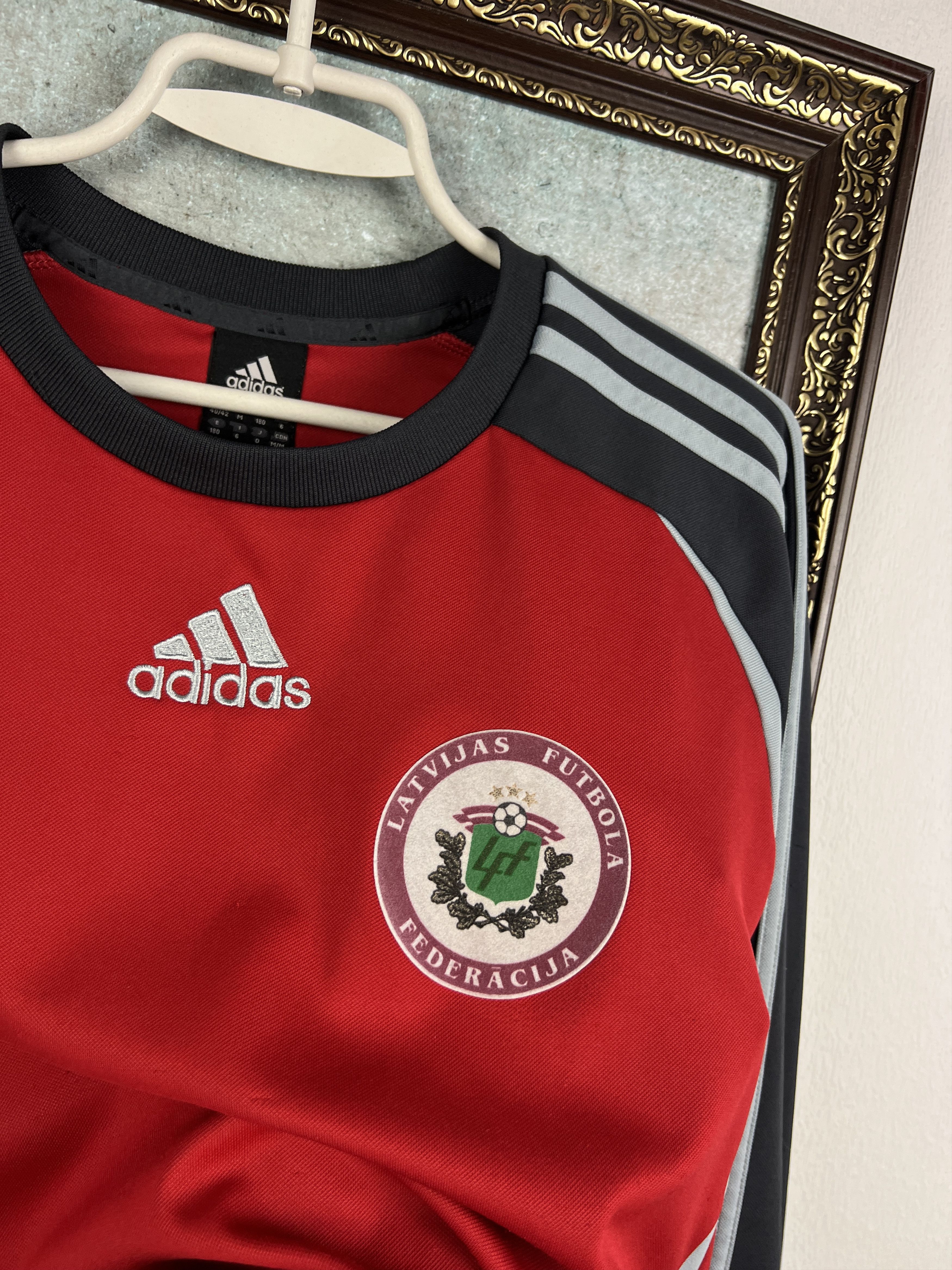 Adidas Latvia Football Sweatshirt Train Soccer Track Top Jacket Size US M / EU 48-50 / 2 - 3 Thumbnail
