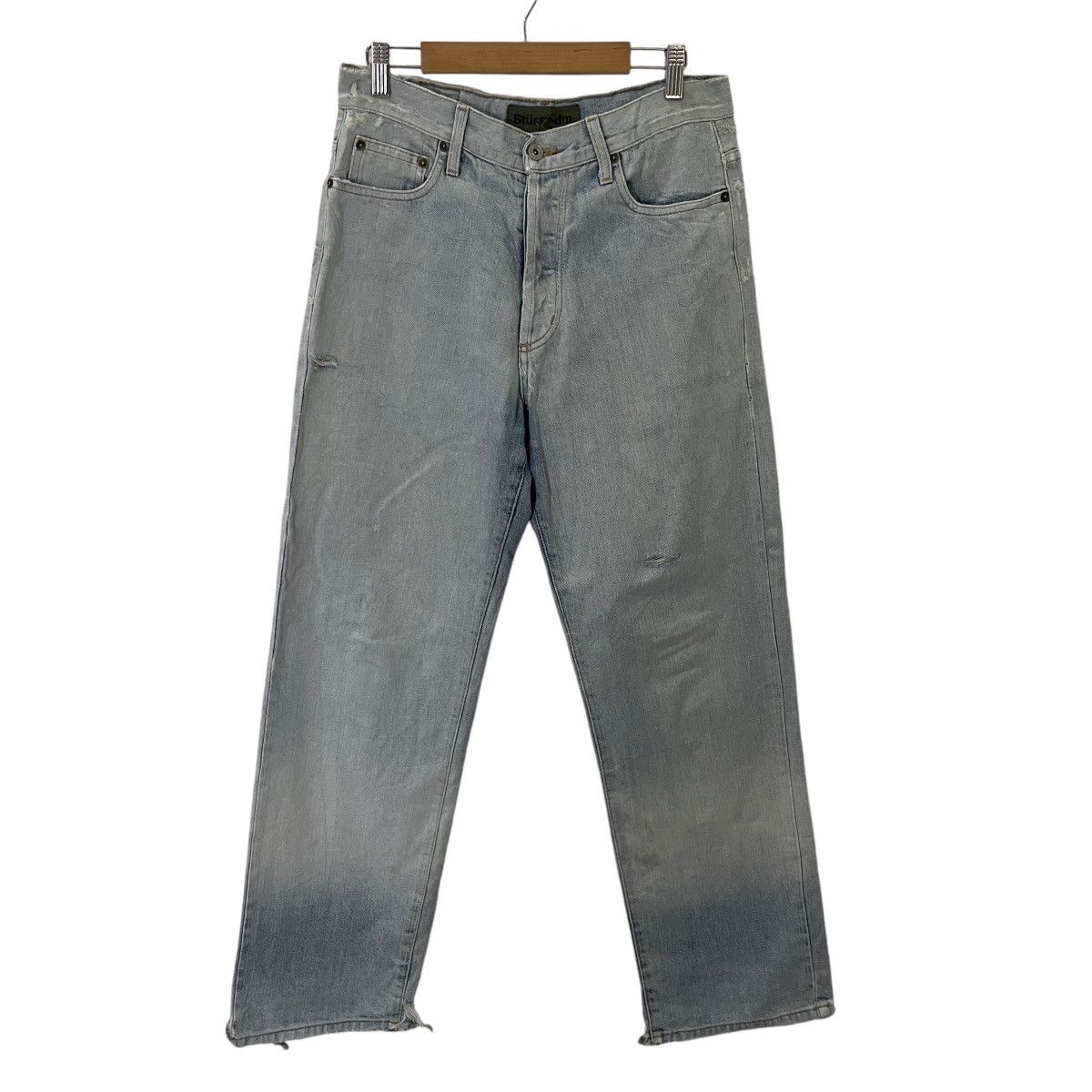 Stussy Vintage Stussy.dm Distressed Denim Size US 30 / EU 46 - 1 Thumbnail