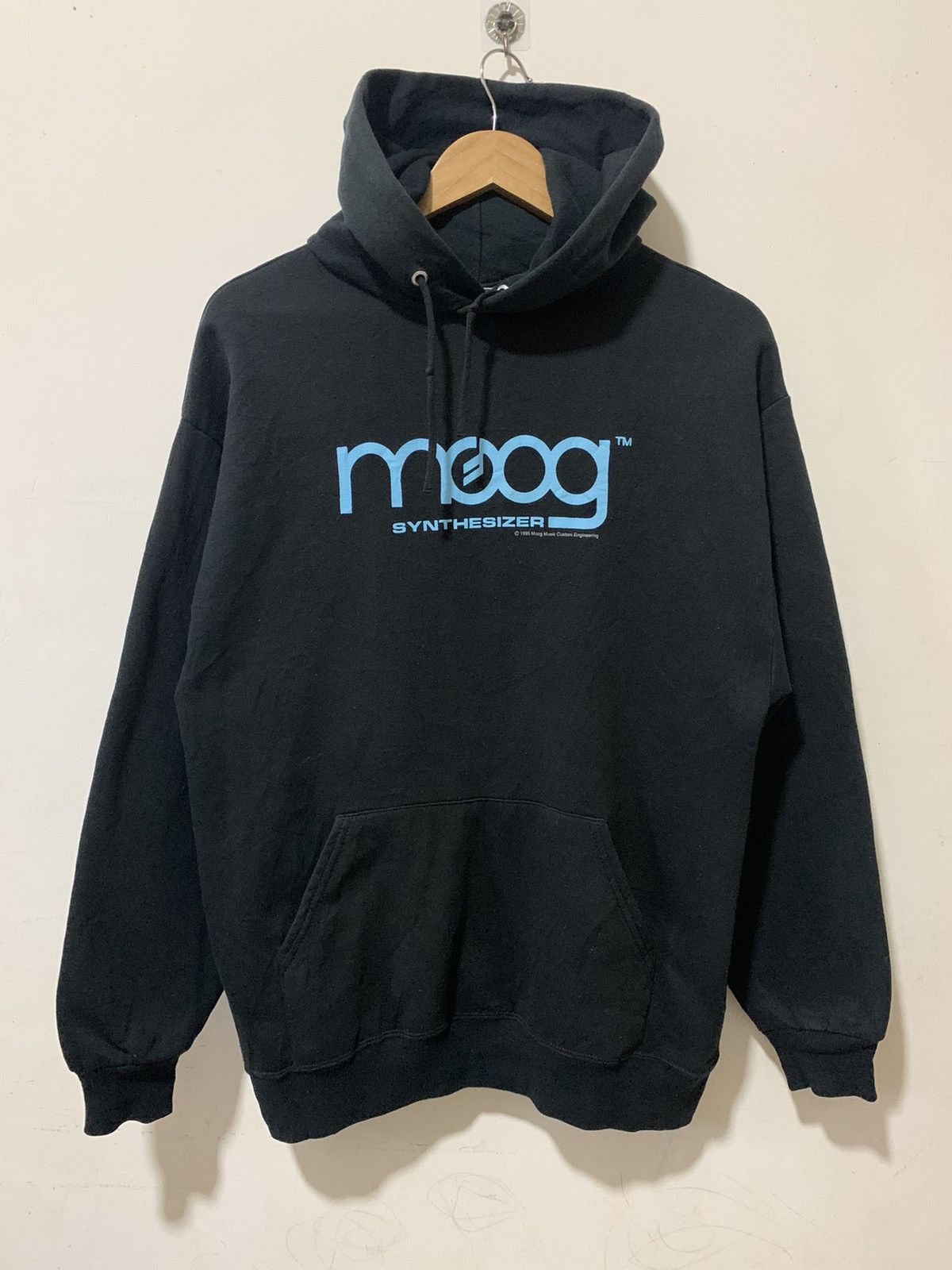 Jerzees Vintage 90s Moog Music Hoodie Pullover Size US M / EU 48-50 / 2 - 1 Thumbnail