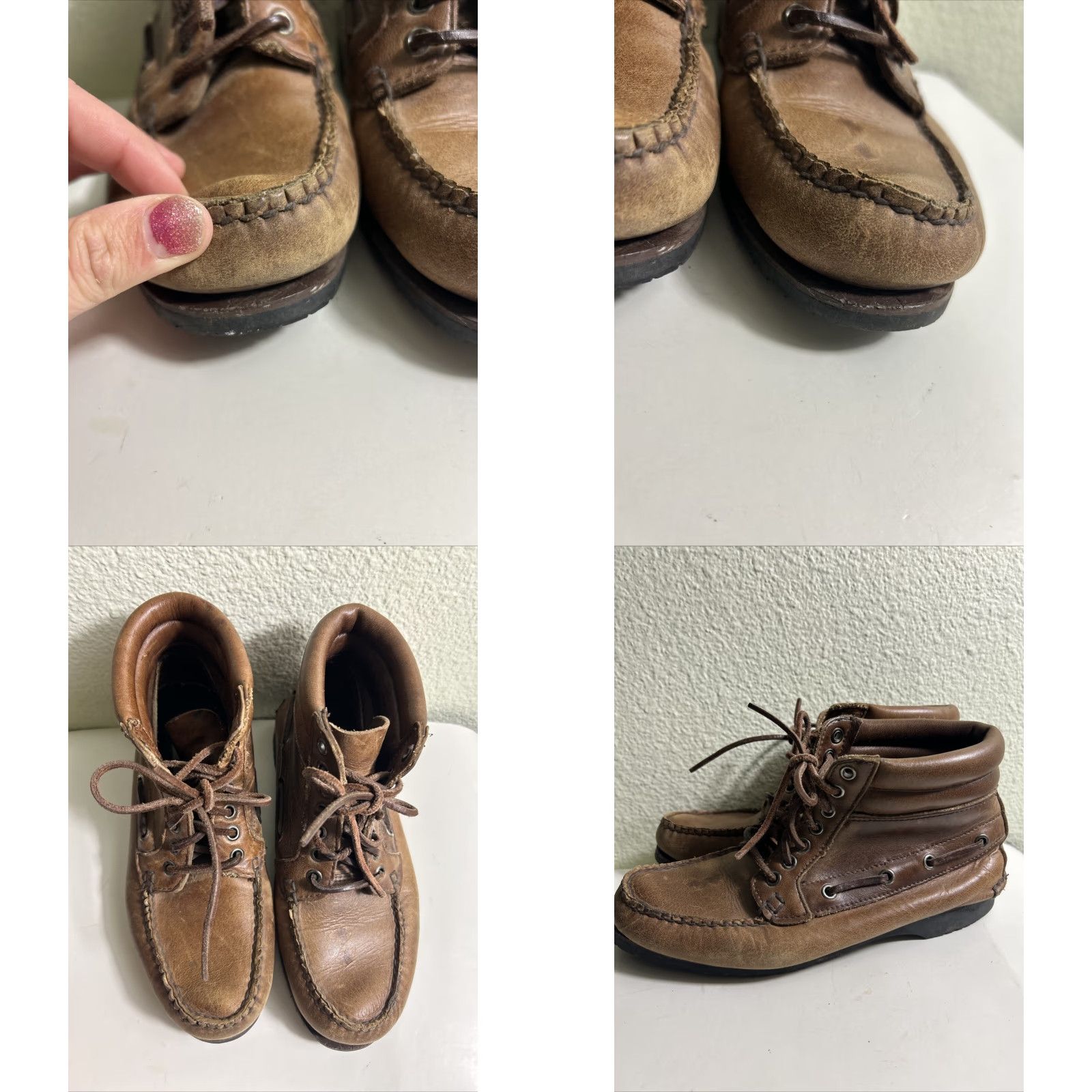Vintage VINTAGE HH BROWN Moc Chukka Leather Boots Hiking Womens 7.5 Brown Leather Boots Chukka Hiking Women 7.5 Brown Mens) Size US 8 / IT 38 - 8 Thumbnail
