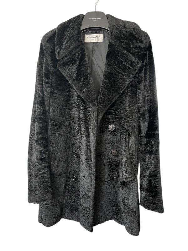 Saint Laurent Paris Saint Laurent Double-Breasted Astracan Fur Coat Size US S / EU 44-46 / 1 - 2 Thumbnail