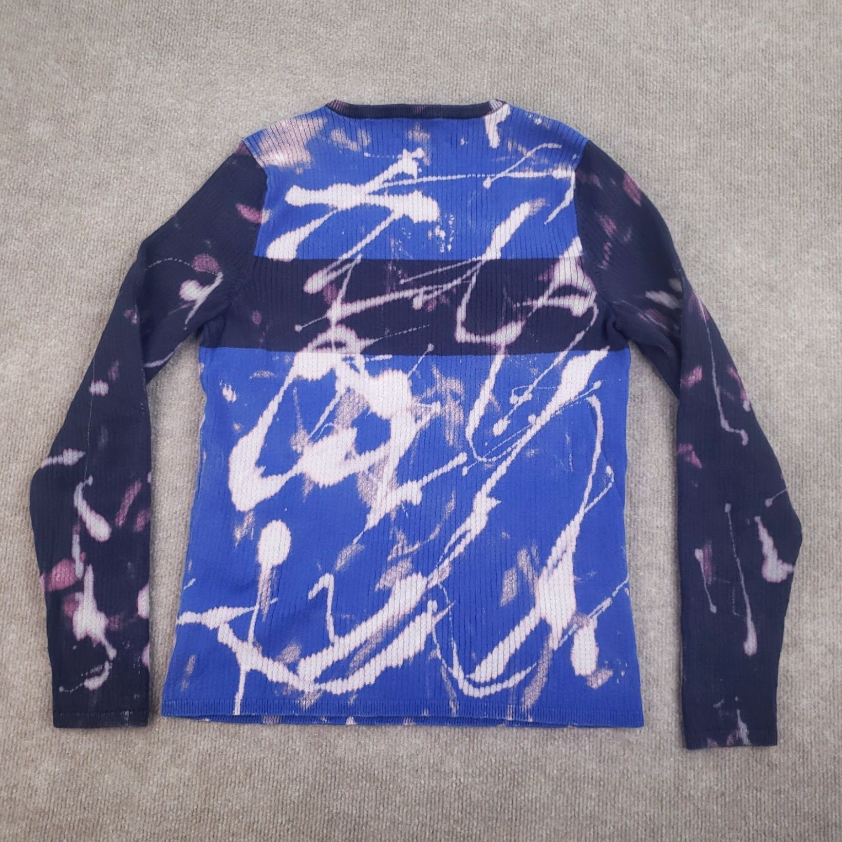 Ralph Lauren Ralph Lauren Women Shirt Small Extra Large XL Blue Long Sleeve Crew Neck Ribbed Bleached Size S / US 4 / IT 40 - 7 Thumbnail