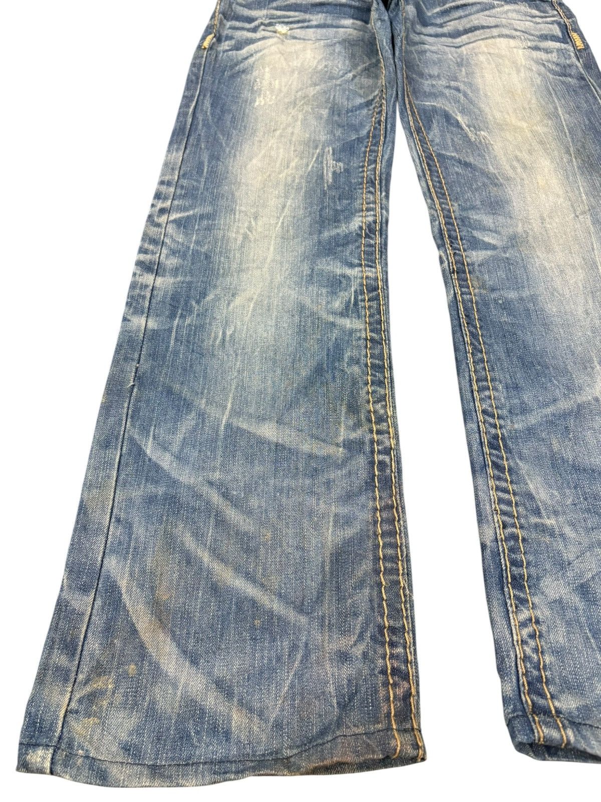 Japanese Brand Vintage BB London Embroidery Honeycomb Mud Wash Loose Jeans Size US 30 / EU 46 - 6 Thumbnail
