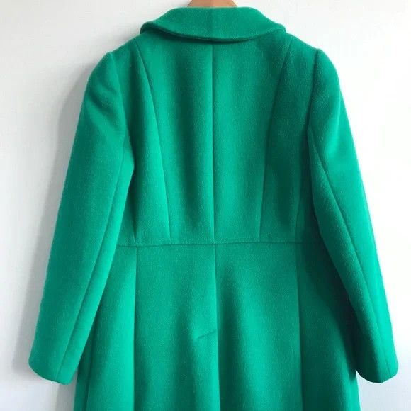 Talbots Emerald Green Coat with Polka Dot Lining and Collar Size XS / US 0-2 / IT 36-38 - 2 Thumbnail