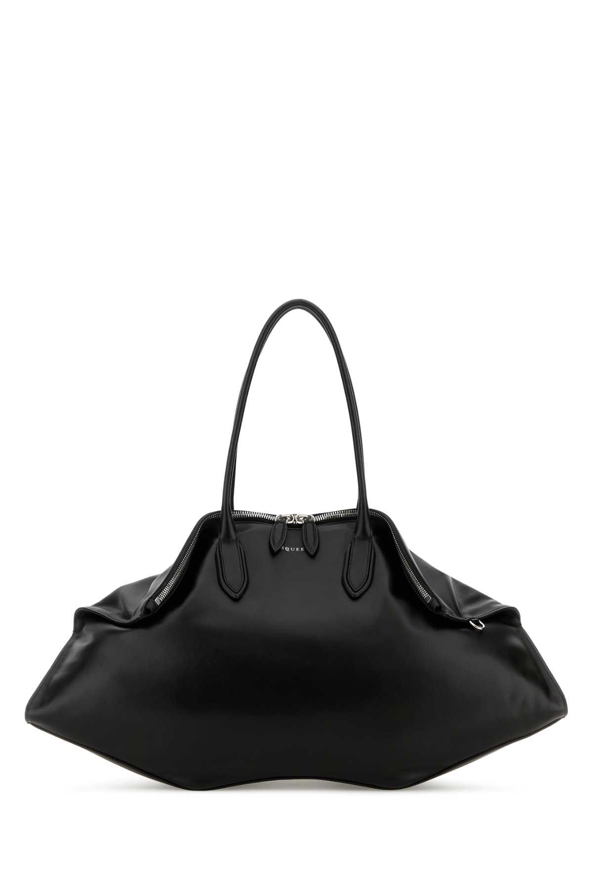 Alexander McQueen Black Leather Maxi Manta Shoulder Bag Size ONE SIZE - 1 Thumbnail