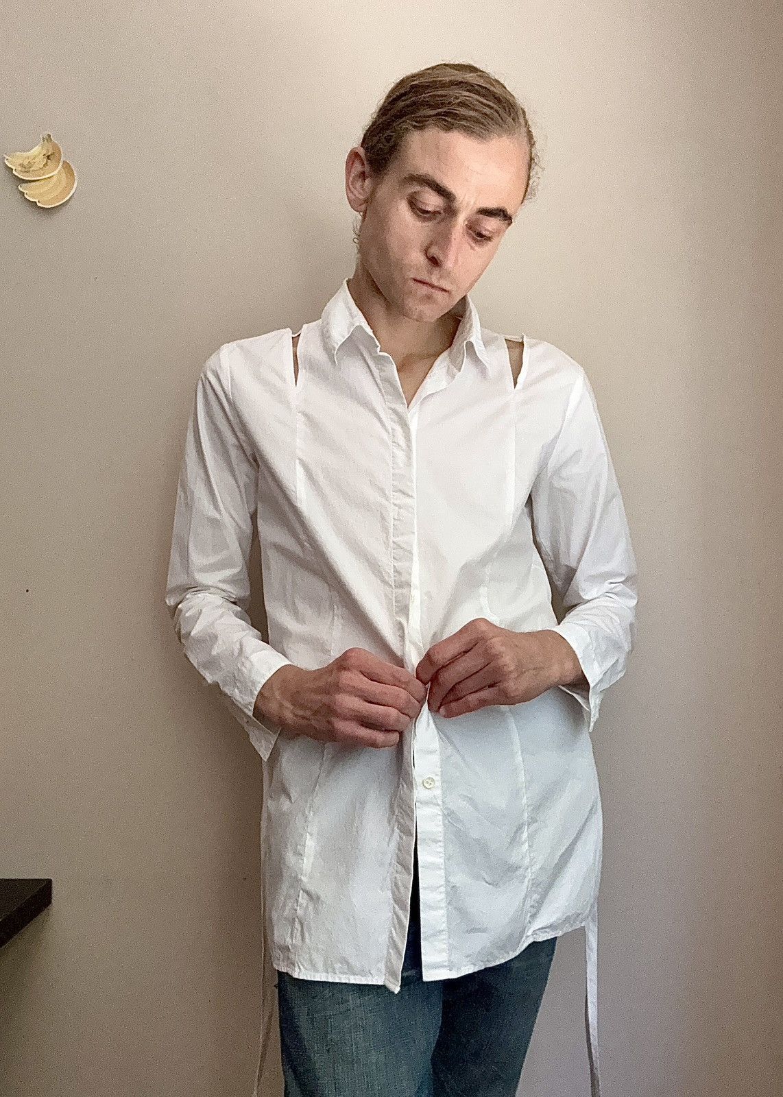 Damir Doma Silent Damir Doma Bondage Strap Cold Shoulder Shirt Size US L / EU 52-54 / 3 - 4 Thumbnail