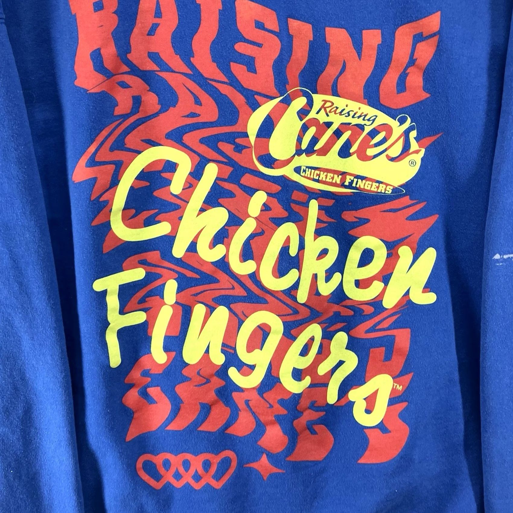 Vintage Raising Canes Mens Hoodie Sweatshirt 2XL Lounge Streetwear Blue Graphic Print Long Sleeve Pullover Funny Size US XXL / EU 58 / 5 - 3 Thumbnail