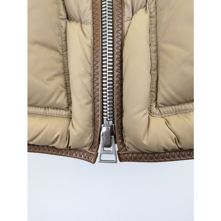 Tom Ford o1rshd1 Down Vest in Brown/Beige Size US S / EU 44-46 / 1 - 6 Thumbnail