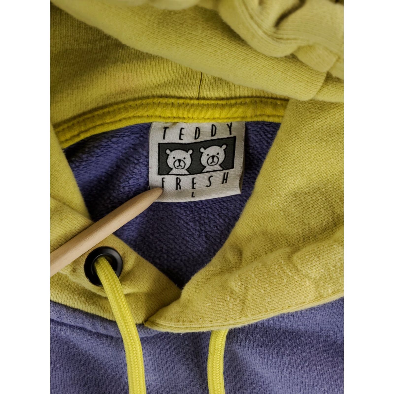 Teddy Fresh Teddy Fresh Hoodie Color Block Multicolor Mens L Pullover Color Bleed Hole Spot Pink Blue Green Yellow Size US L / EU 52-54 / 3 - 4 Thumbnail