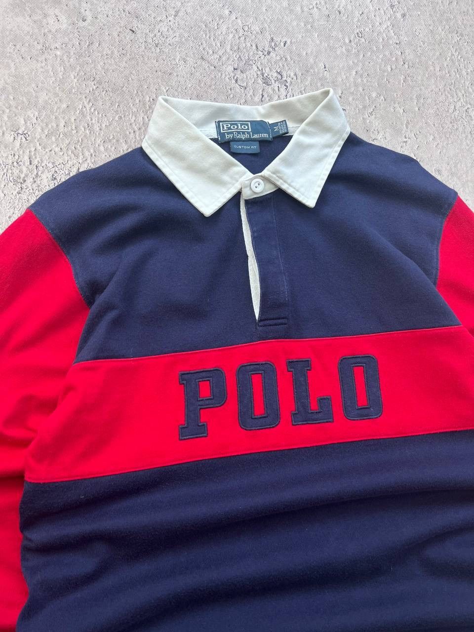 Polo Ralph Lauren × Ralph Lauren × Vintage Vintage Polo Ralph Lauren Rugby Shirt Long Sleeve Striped Size US M / EU 48-50 / 2 - 4 Thumbnail