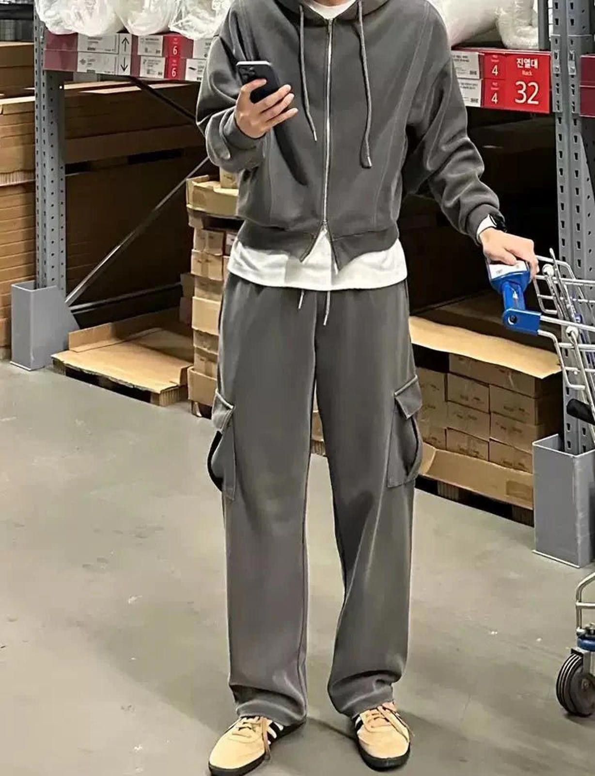 Vintage Cargo Grey Zip-up Hoodie/Sweatpants Size US 32 / EU 48 - 1 Thumbnail