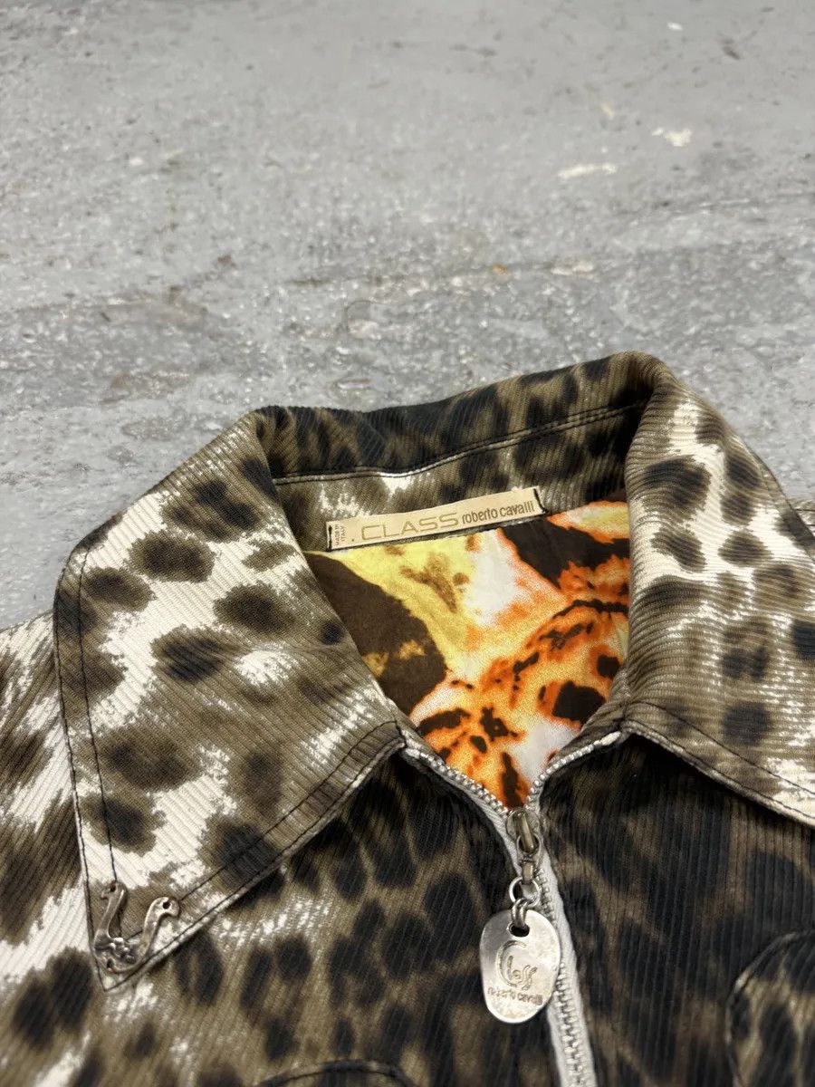 Roberto Cavalli 2000s Roberto Cavalli Leopard Print Zip Jacket Size M / US 6-8 / IT 42-44 - 10 Thumbnail
